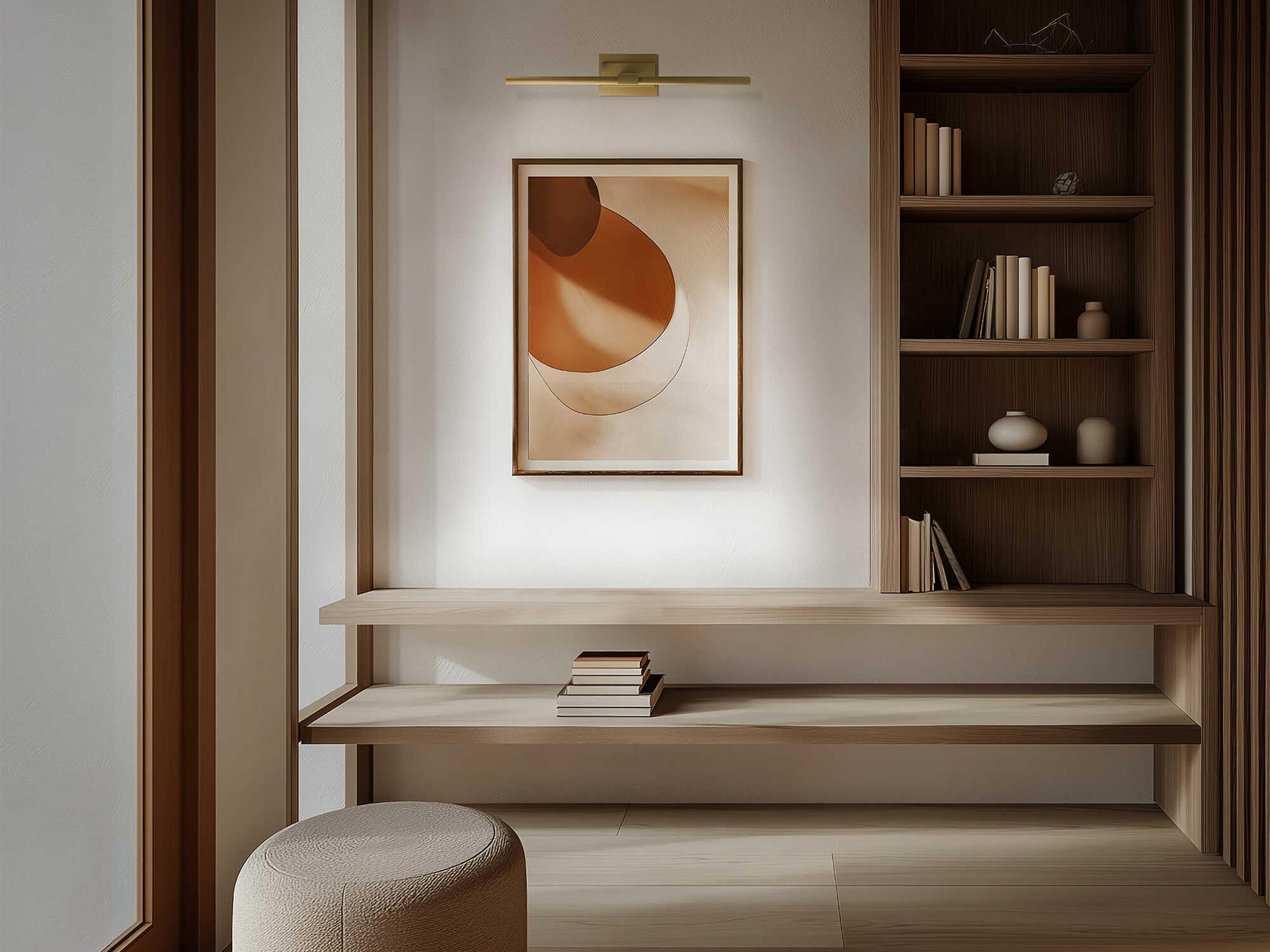 Modern Forms Inlet 1-Light Aged Brass Picture Light