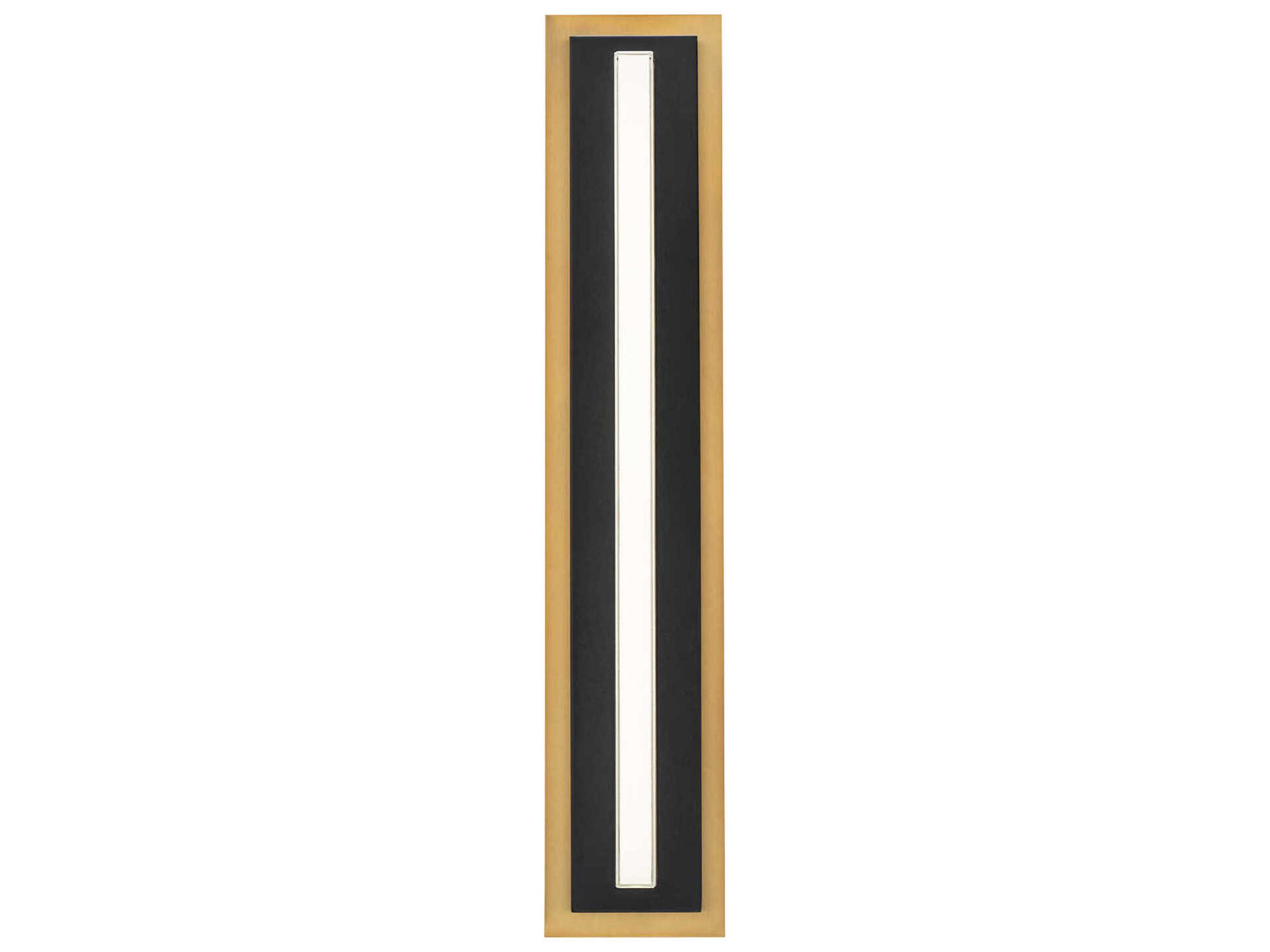 Modern Forms Lyrikal 1-Light Black With Aged Brass Wall Sconce