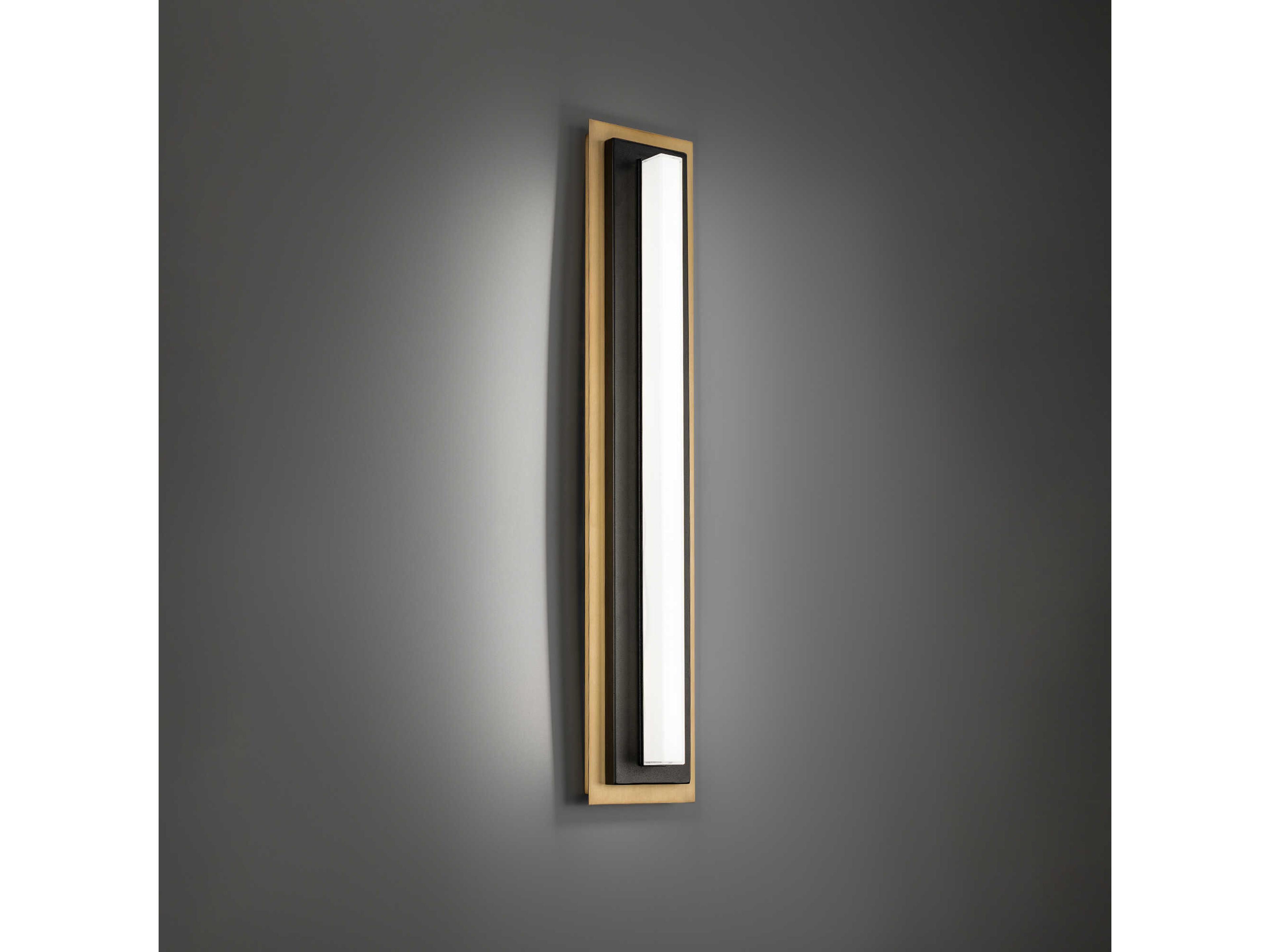Modern Forms Lyrikal 1-Light Black With Aged Brass Wall Sconce