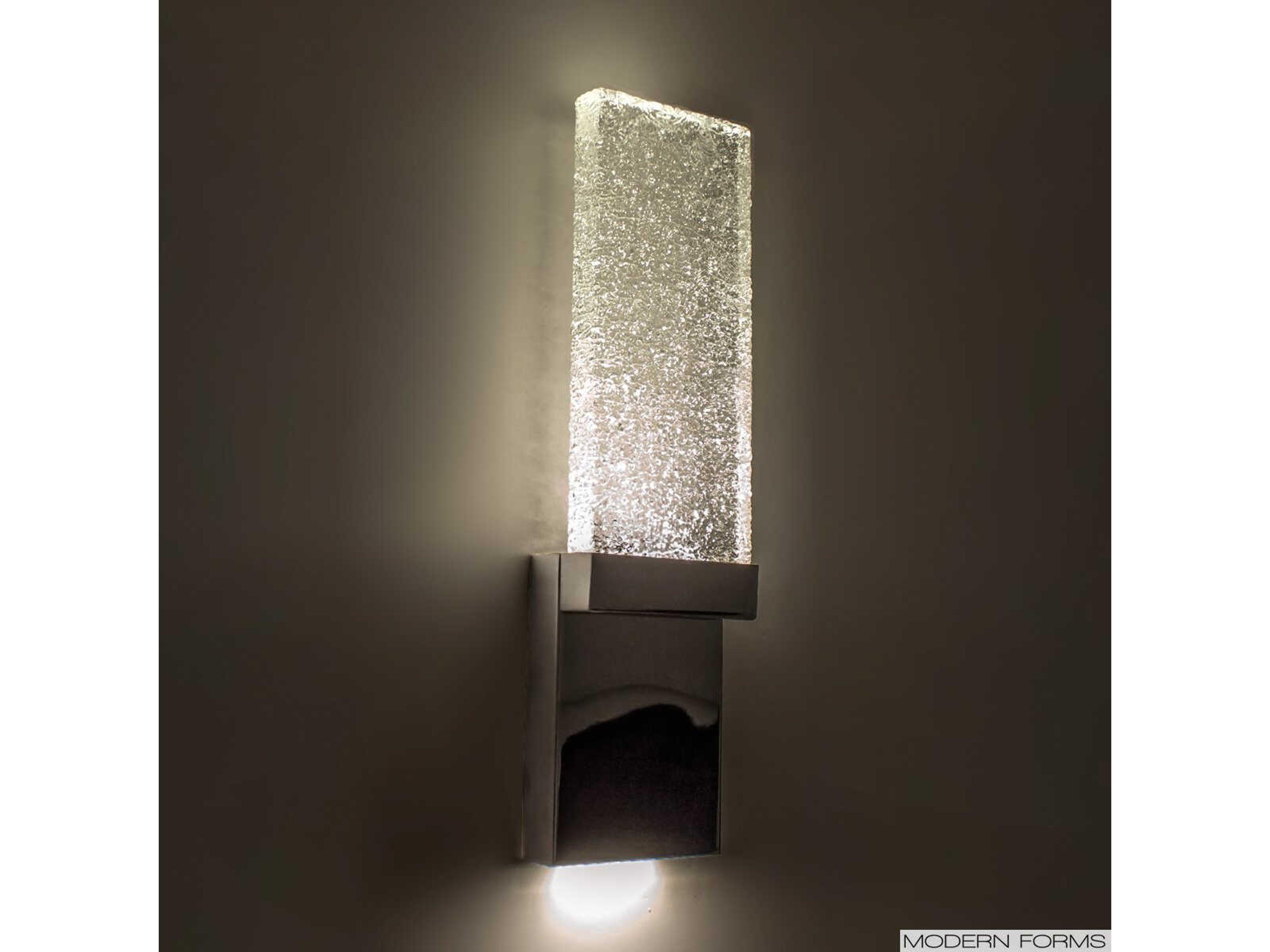 Modern Forms Glacier 1-Light Chrome Glass LED Wall Sconce