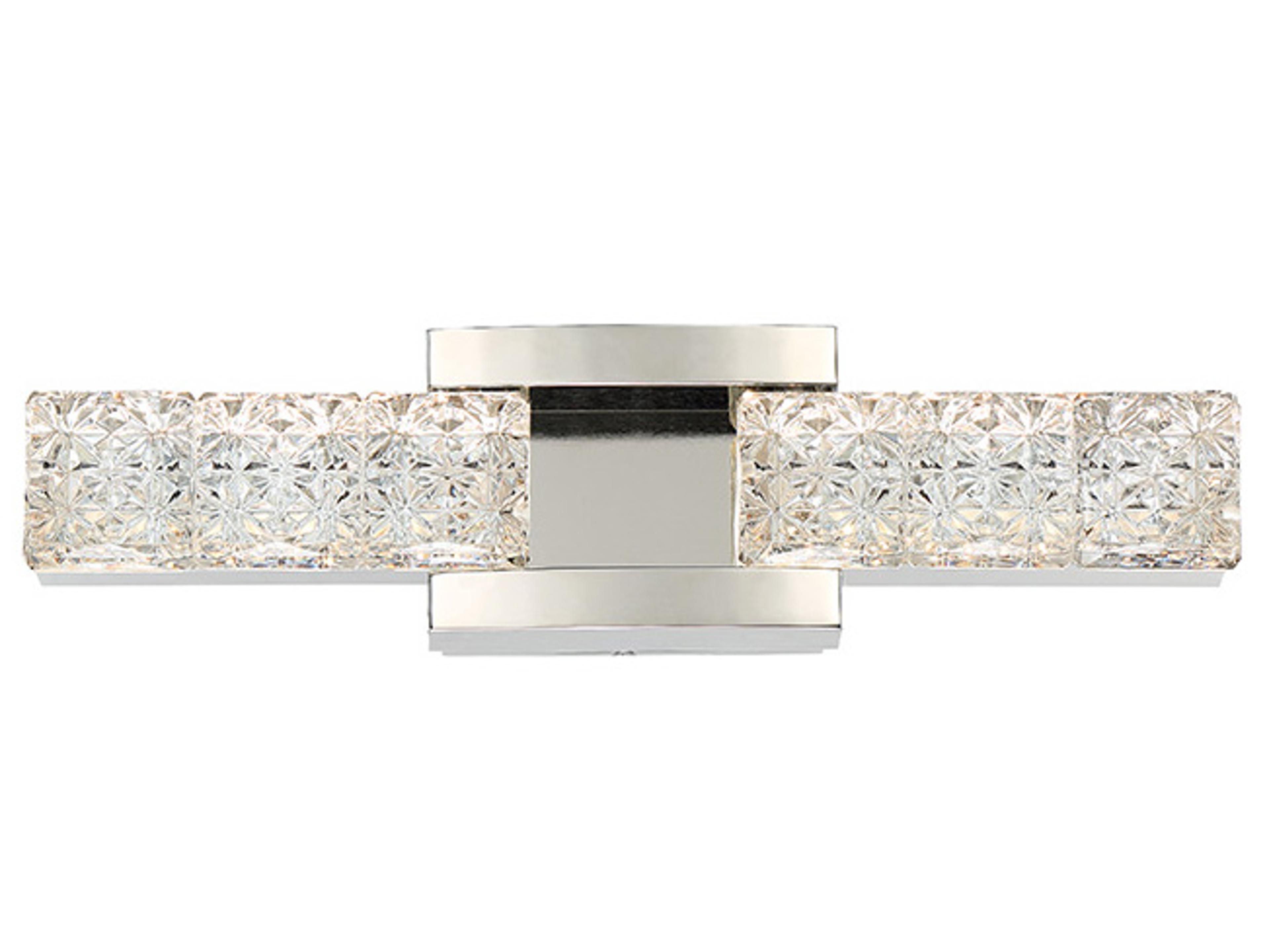 Modern Forms Sofia 1-Light Polished Nickel Crystal LED Vanity Light