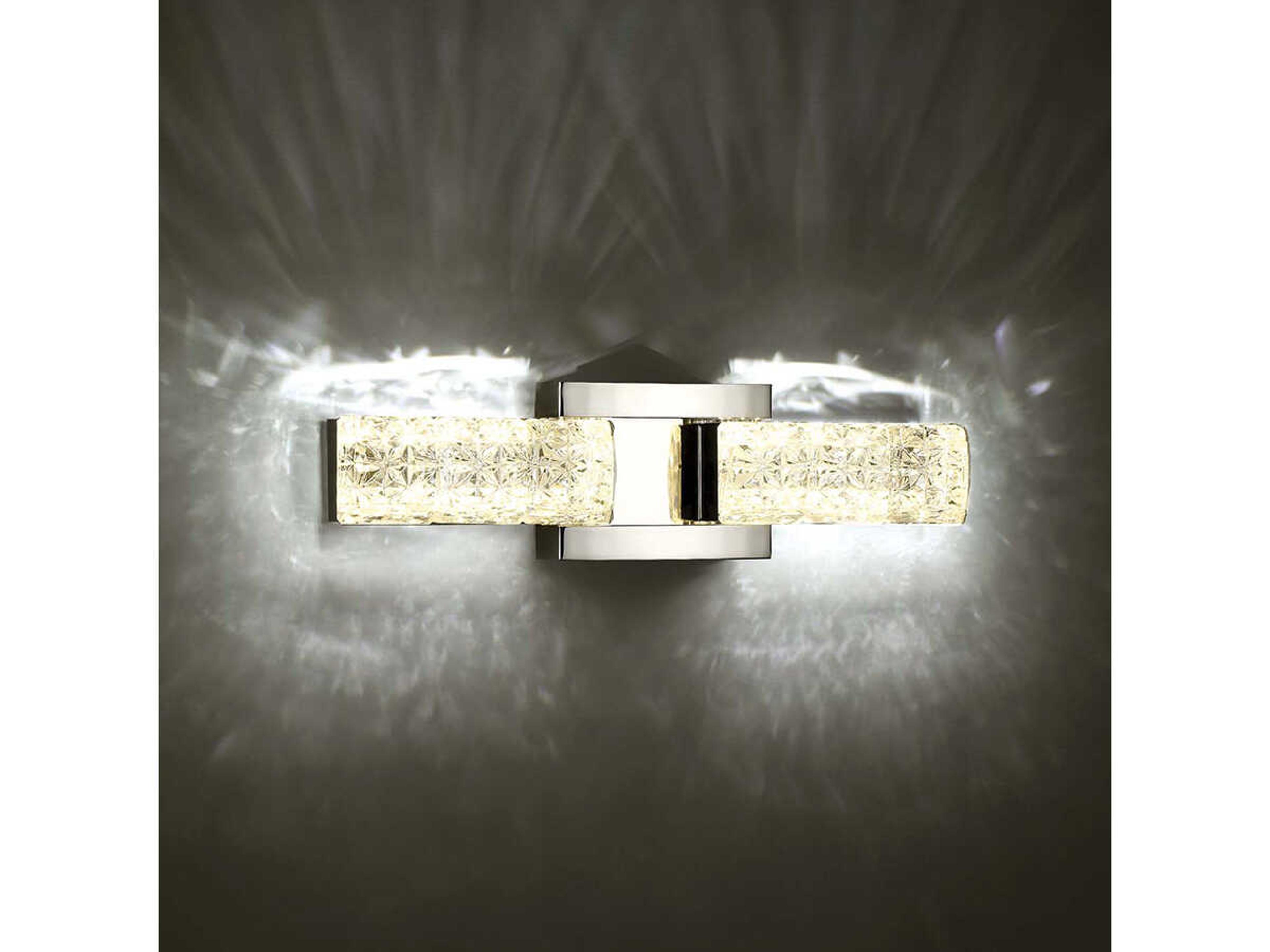 Modern Forms Sofia 1-Light Polished Nickel Crystal LED Vanity Light