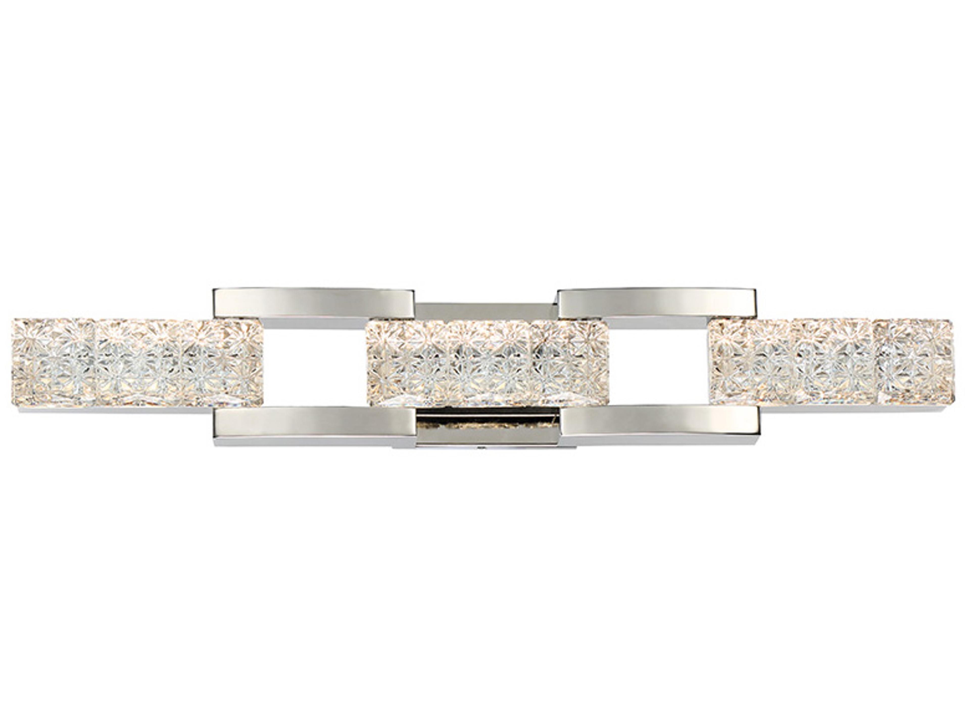 Modern Forms Sofia 2-Light Polished Nickel Crystal LED Vanity Light