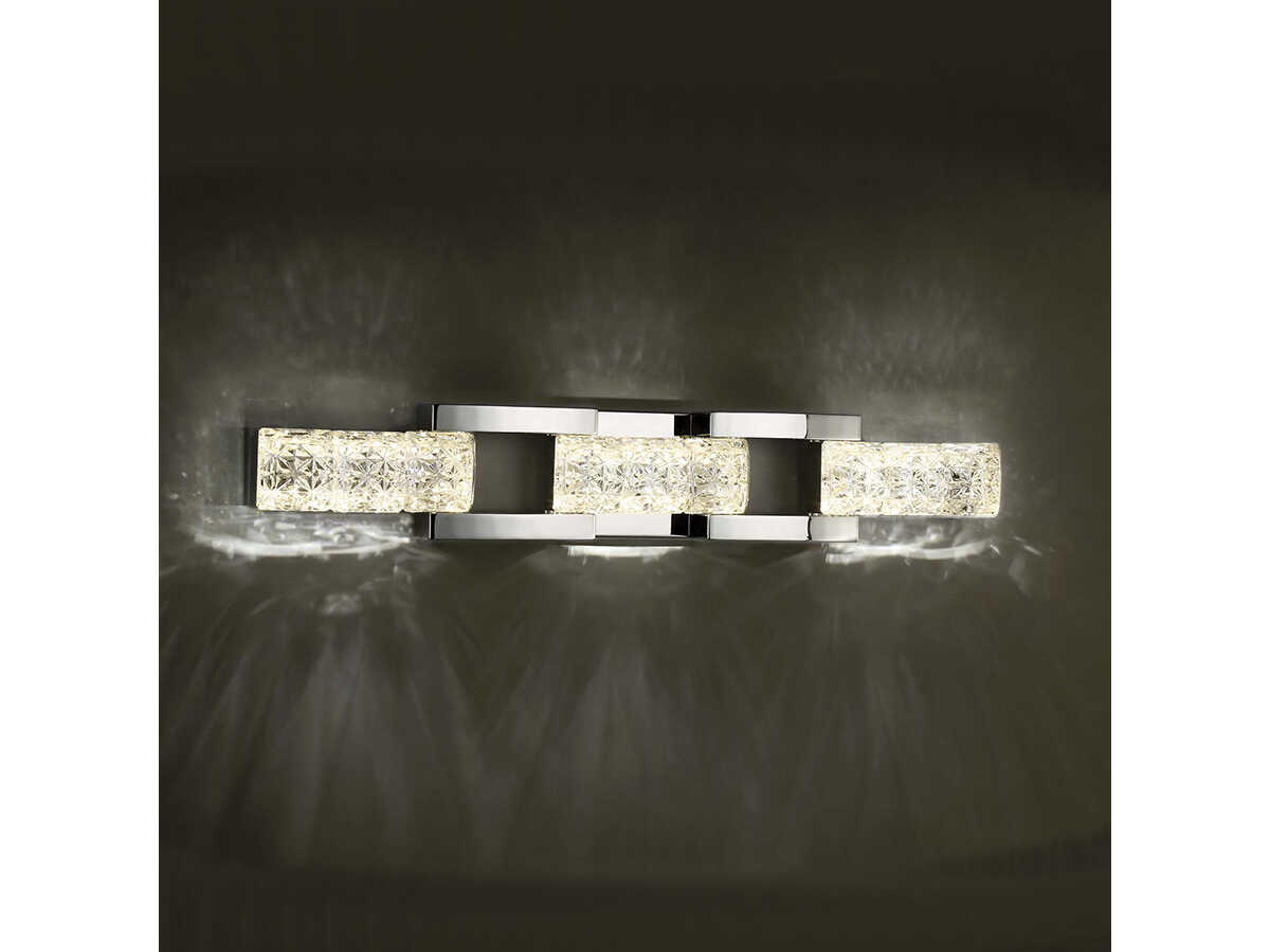 Modern Forms Sofia 2-Light Polished Nickel Crystal LED Vanity Light