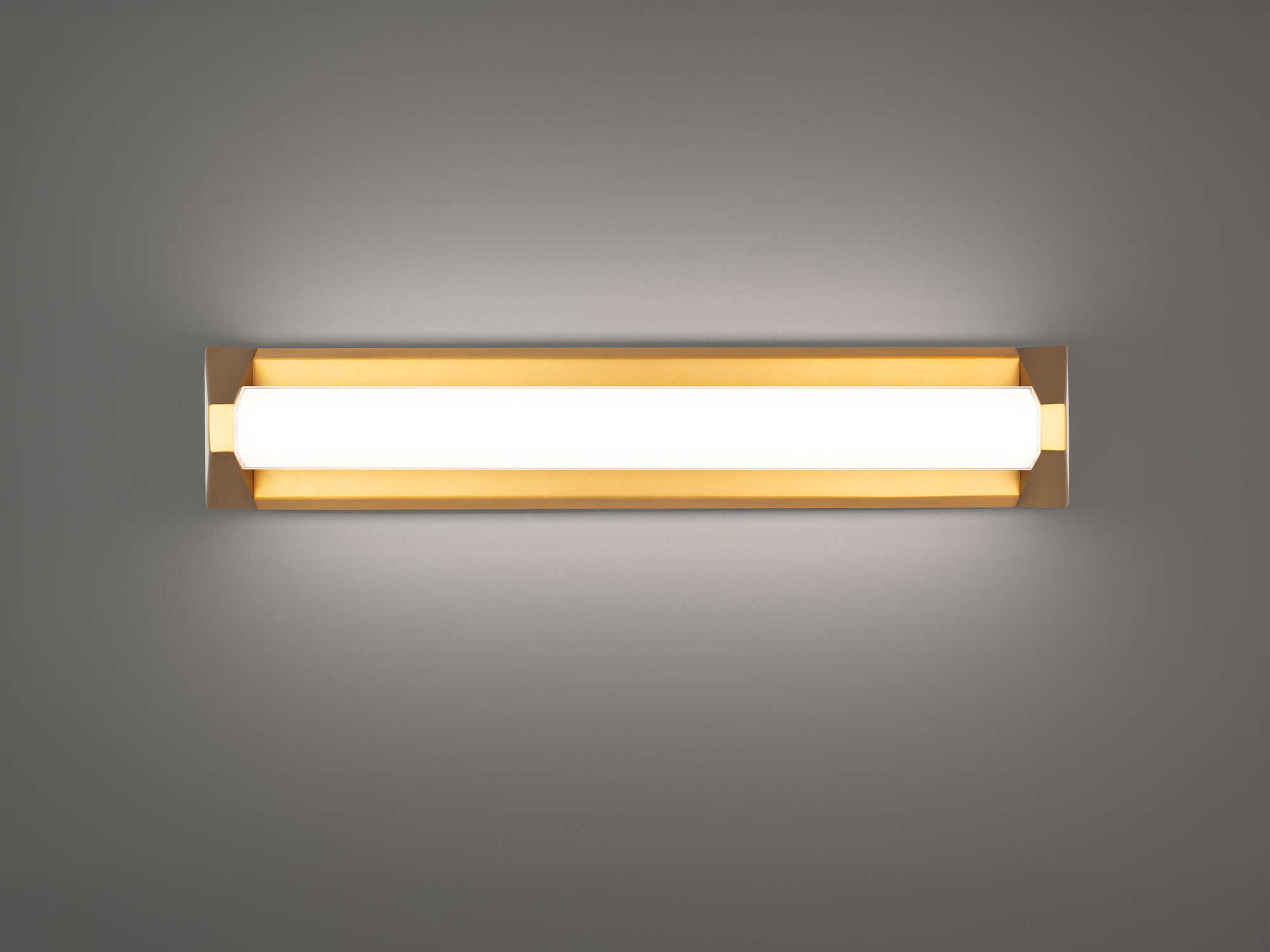 Modern Forms Swale 1-Light Aged Brass Vanity Light