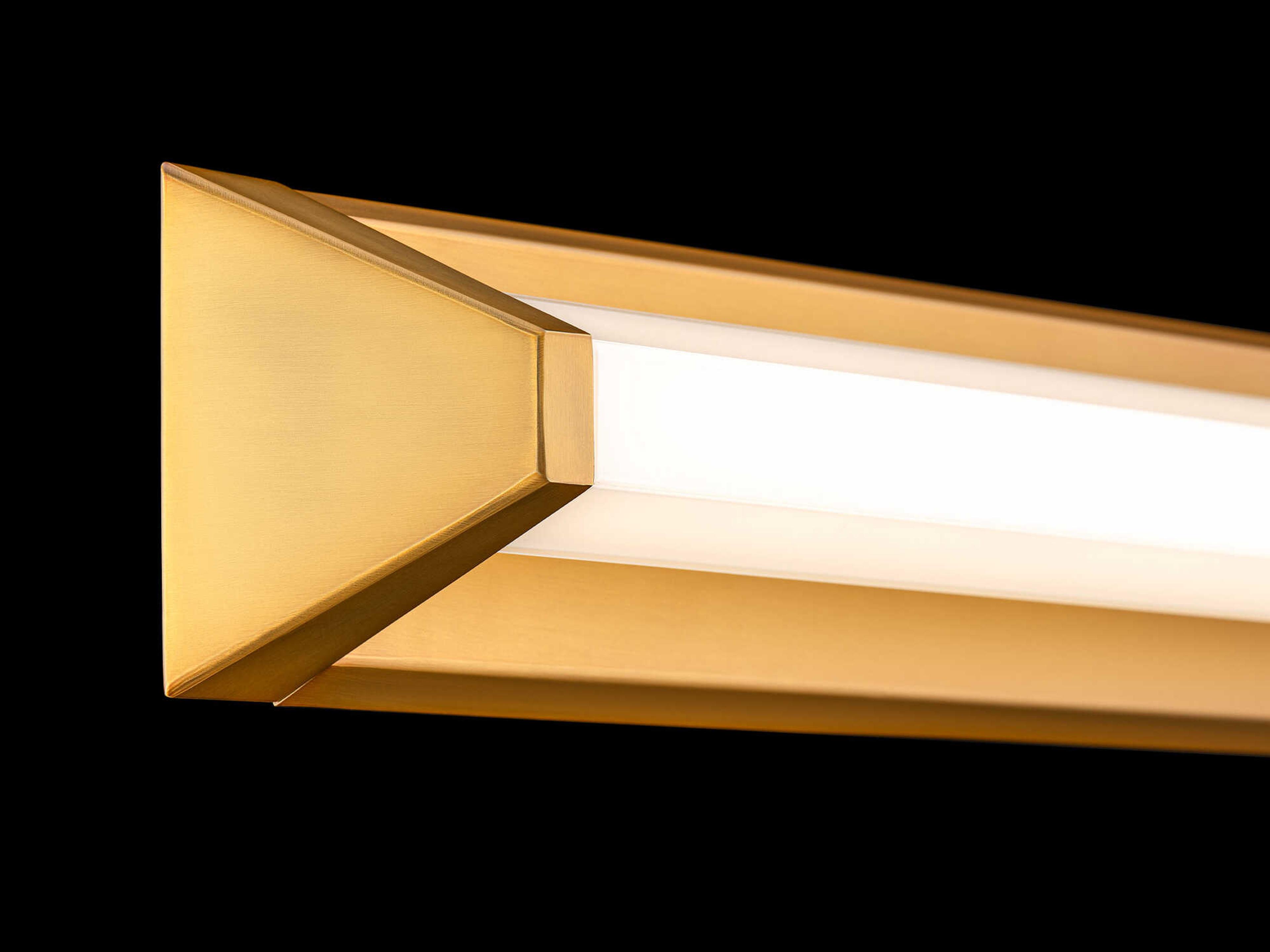 Modern Forms Swale 1-Light Aged Brass Vanity Light