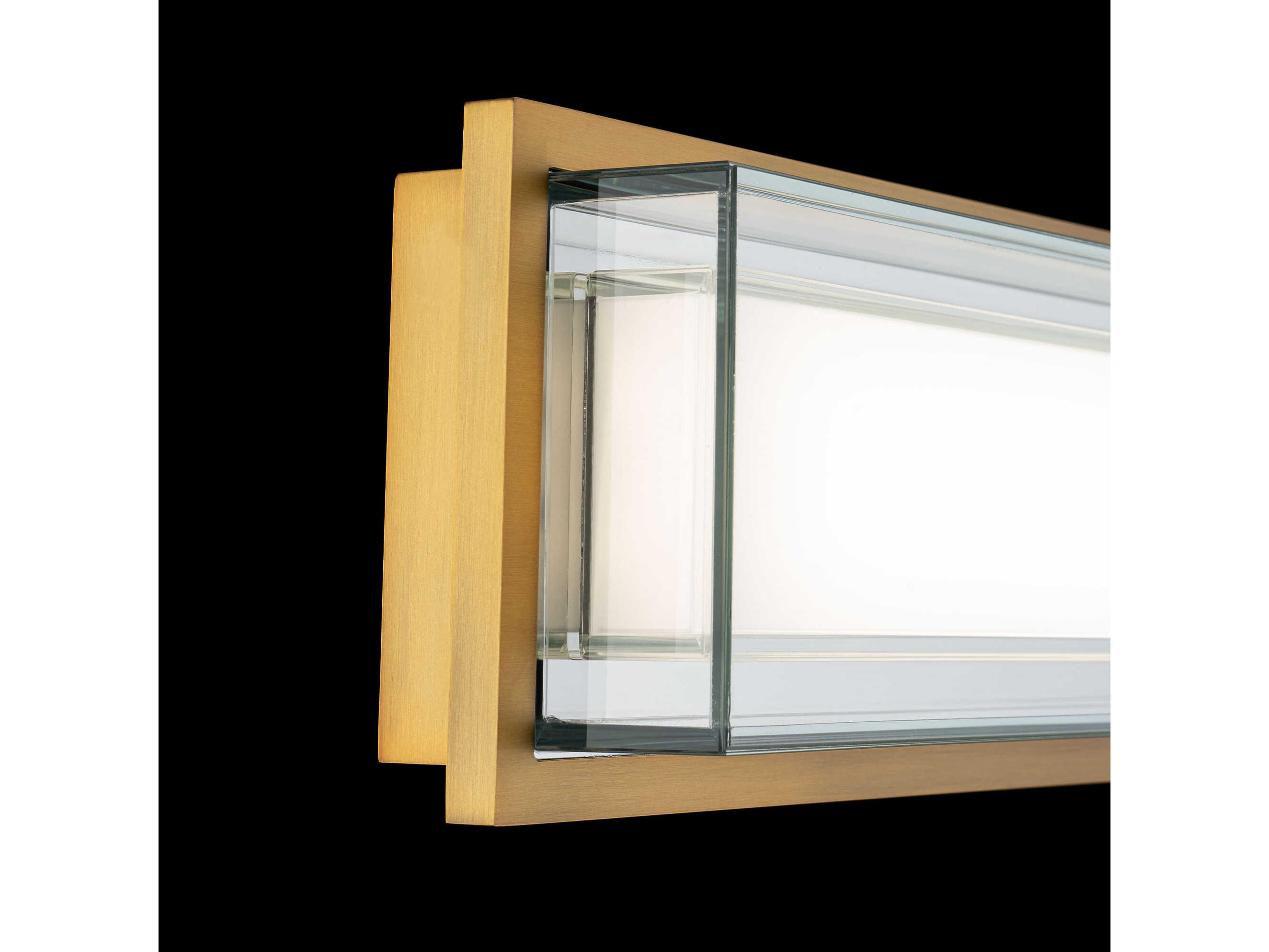 Modern Forms Ice Bar 1-Light Aged Brass Vanity Light