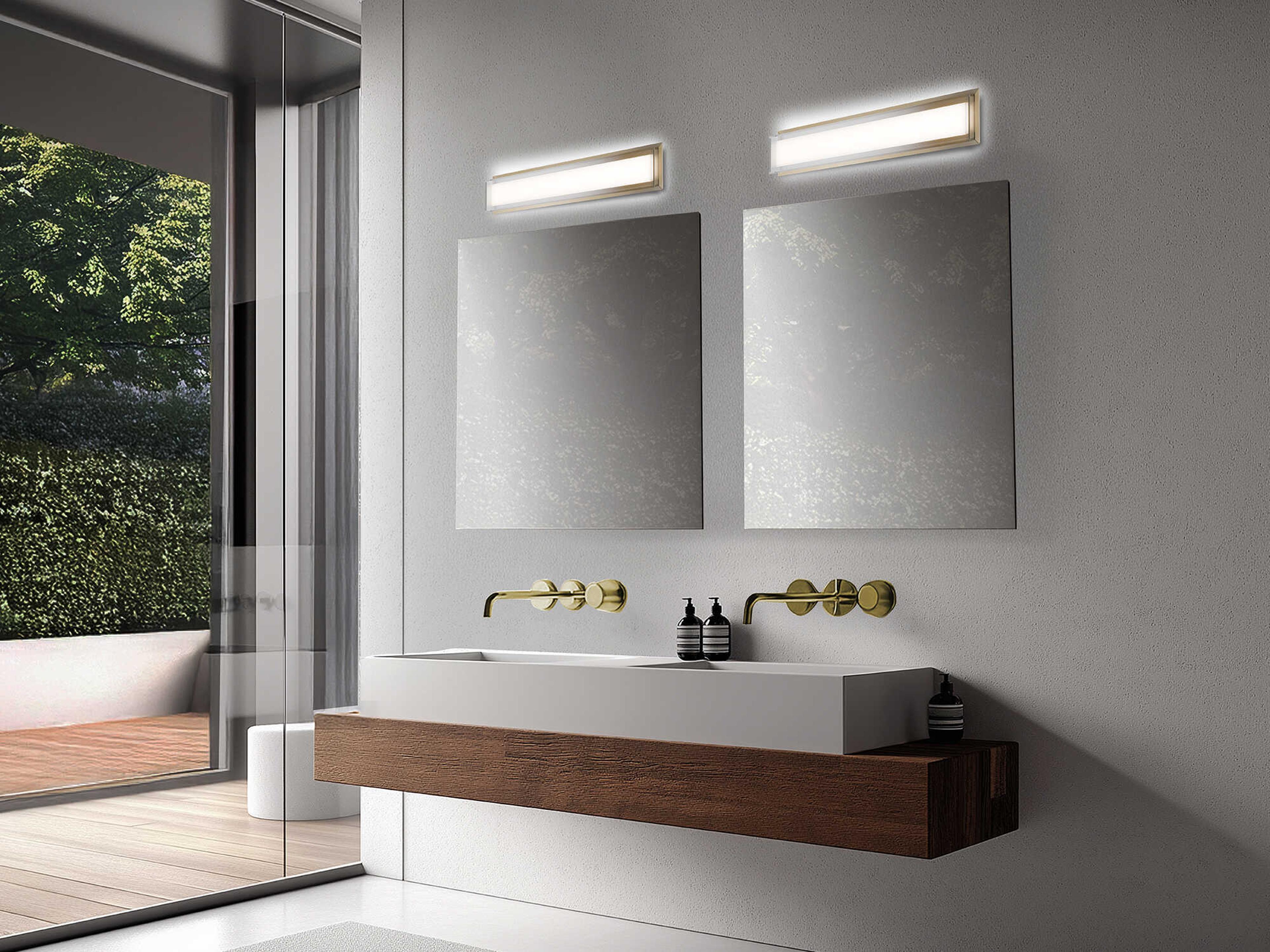 Modern Forms Ice Bar 1-Light Brushed Nickel Vanity Light