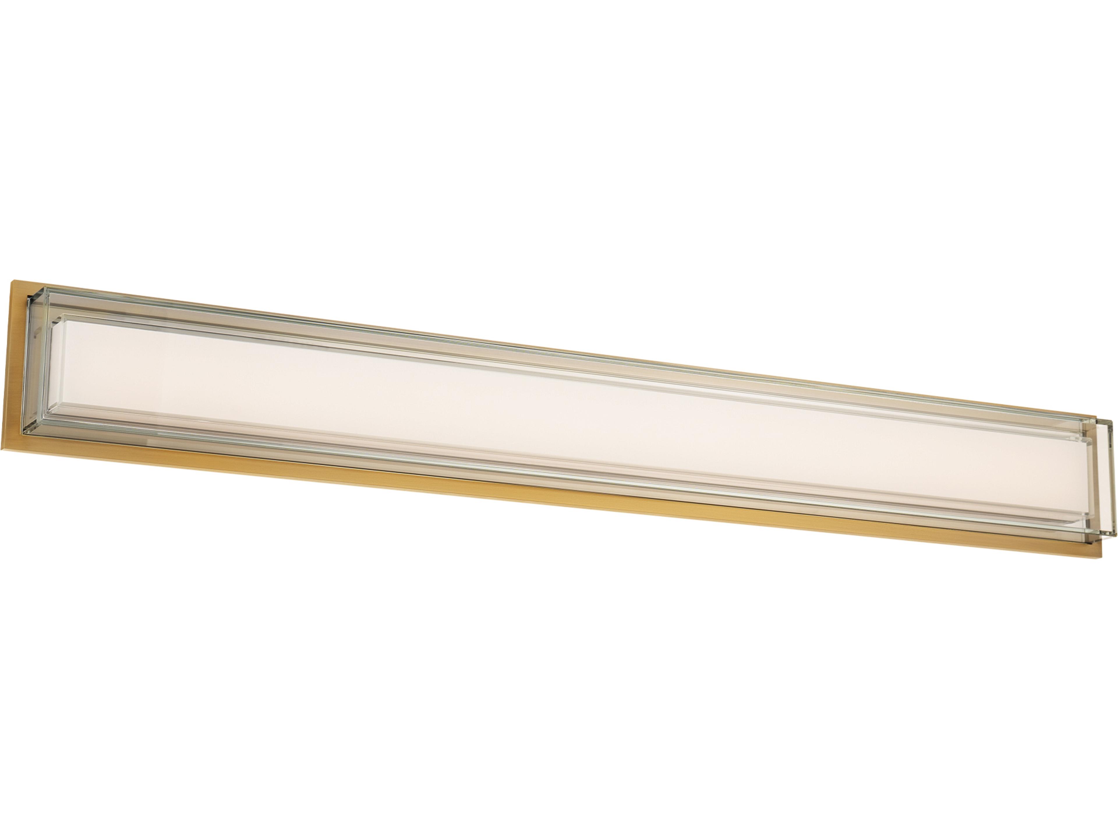 Ice Bar 1-Light Aged Brass Vanity Light