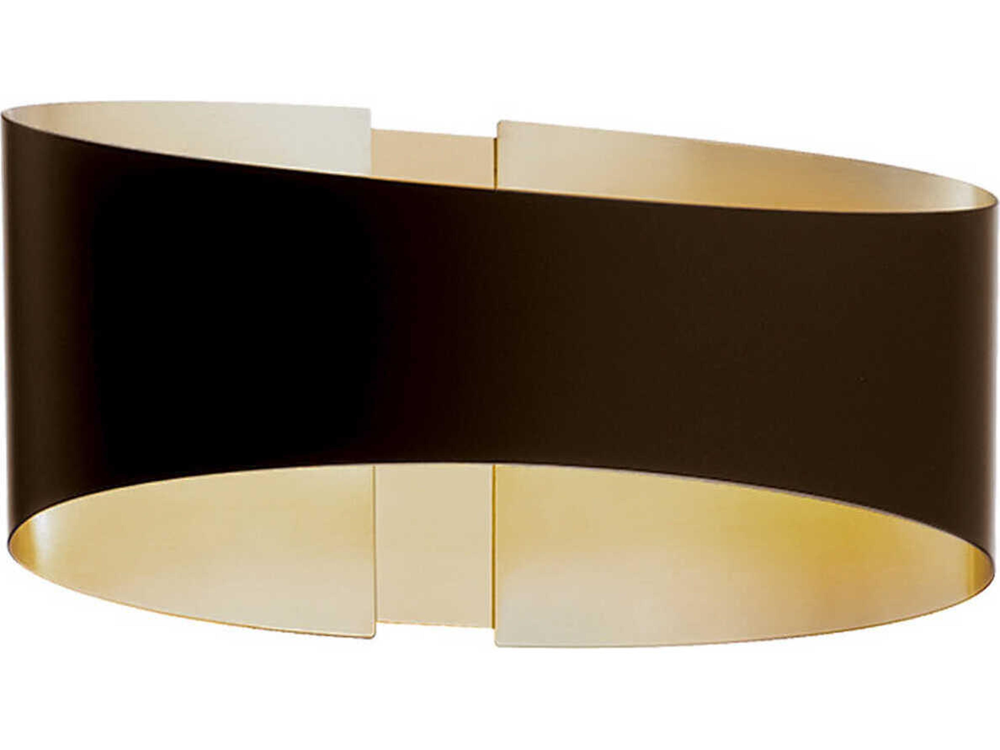 Swerve 1-Light Bronze Brushed Brass LED Wall Sconce