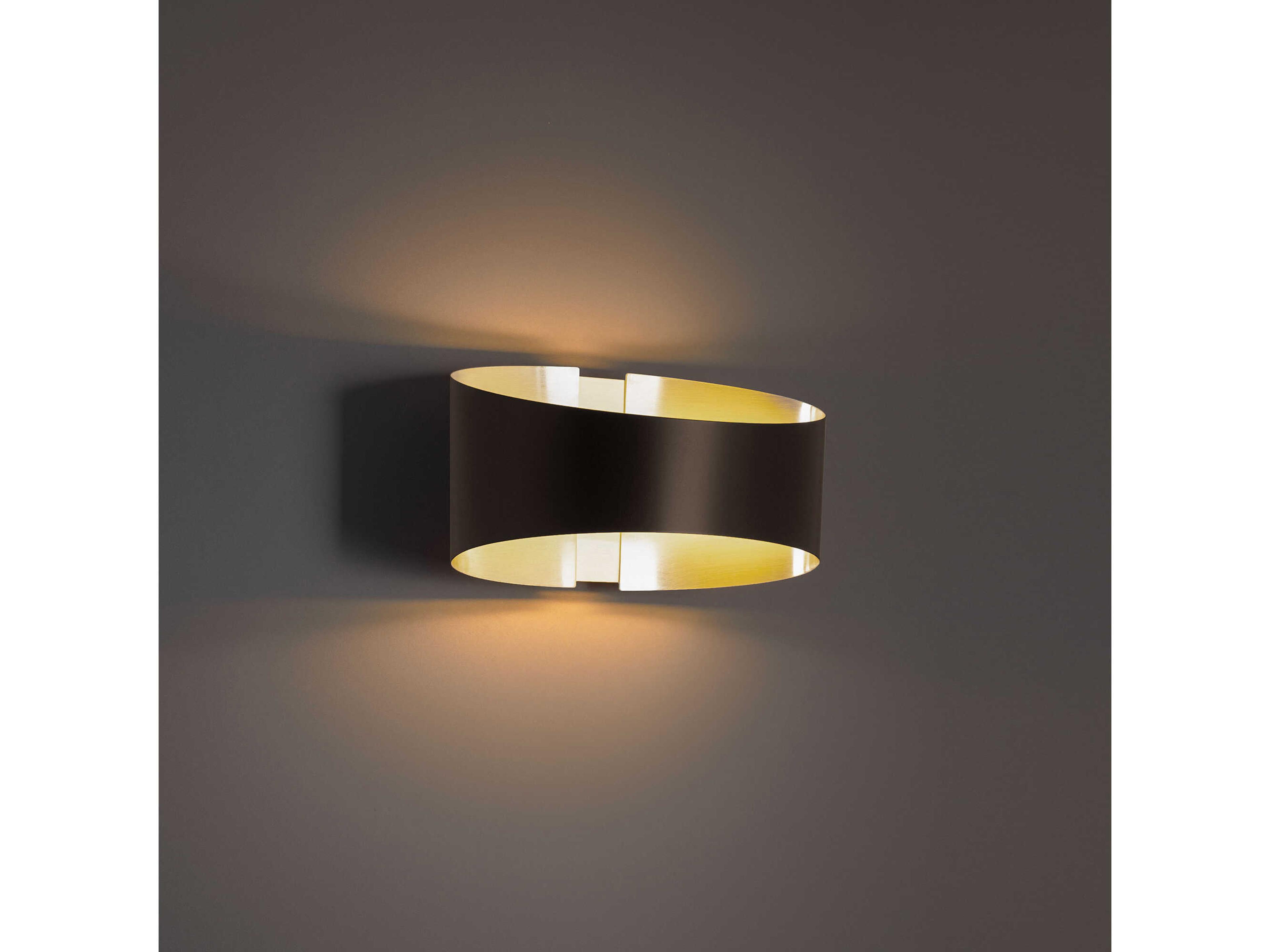 Modern Forms Swerve 1-Light Bronze Brushed Brass LED Wall Sconce