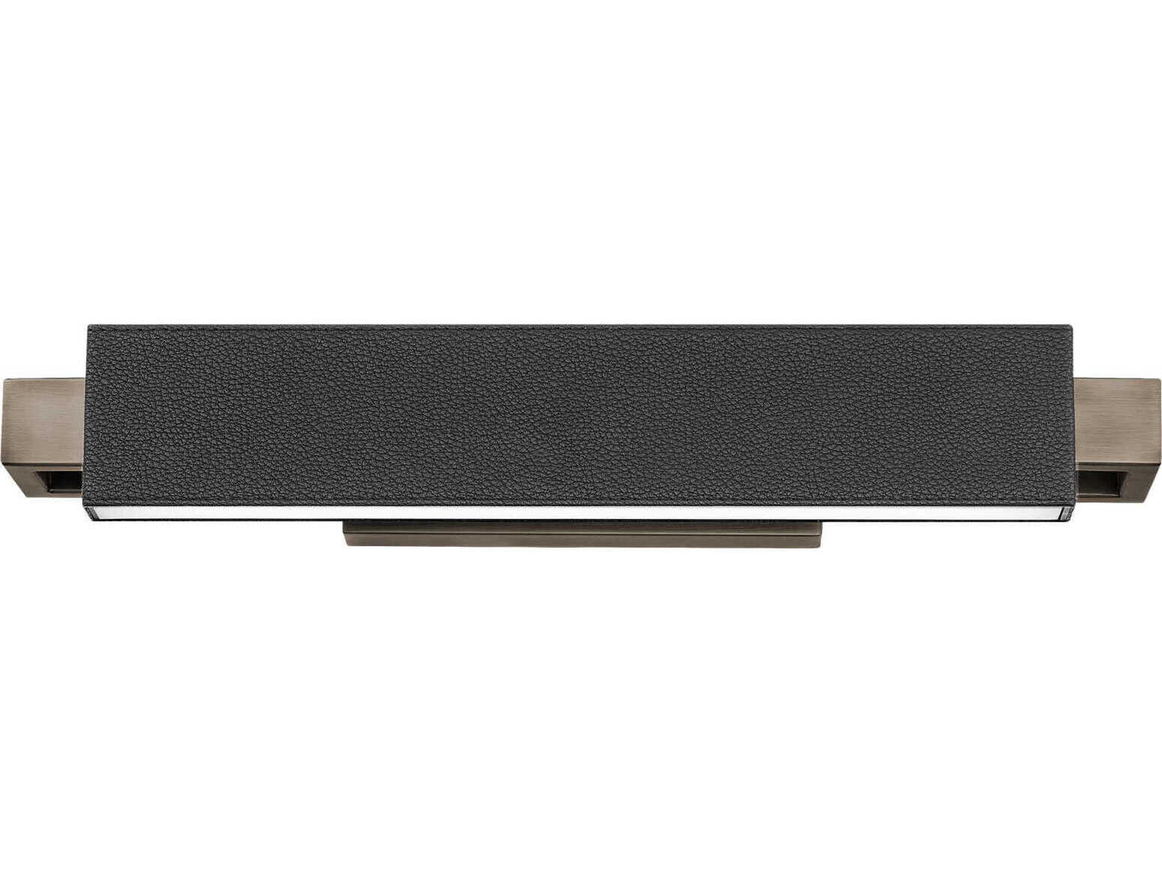 Modern Forms Kinsman 2-Light Pebbled Black Brushed Nickel Glass Vanity Light