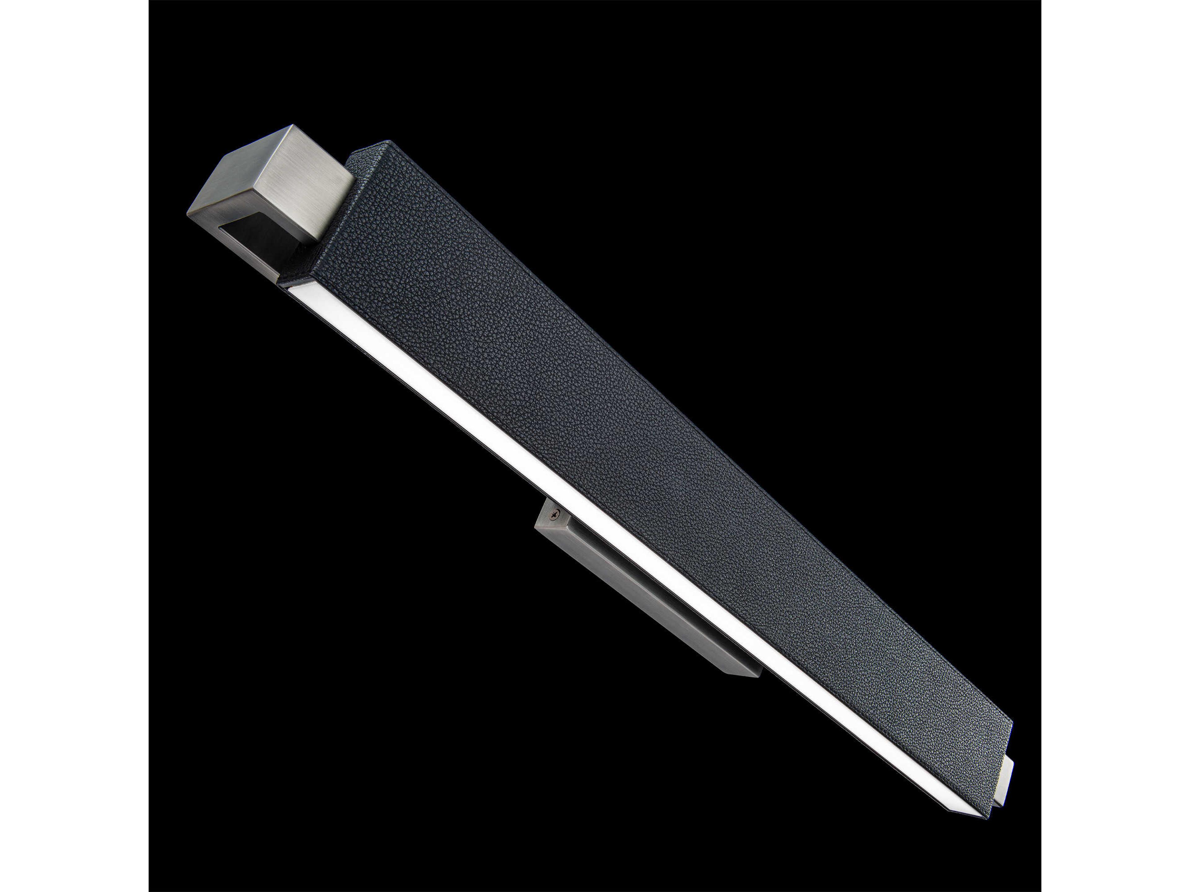 Modern Forms Kinsman 2-Light Pebbled Black Brushed Nickel Glass Vanity Light