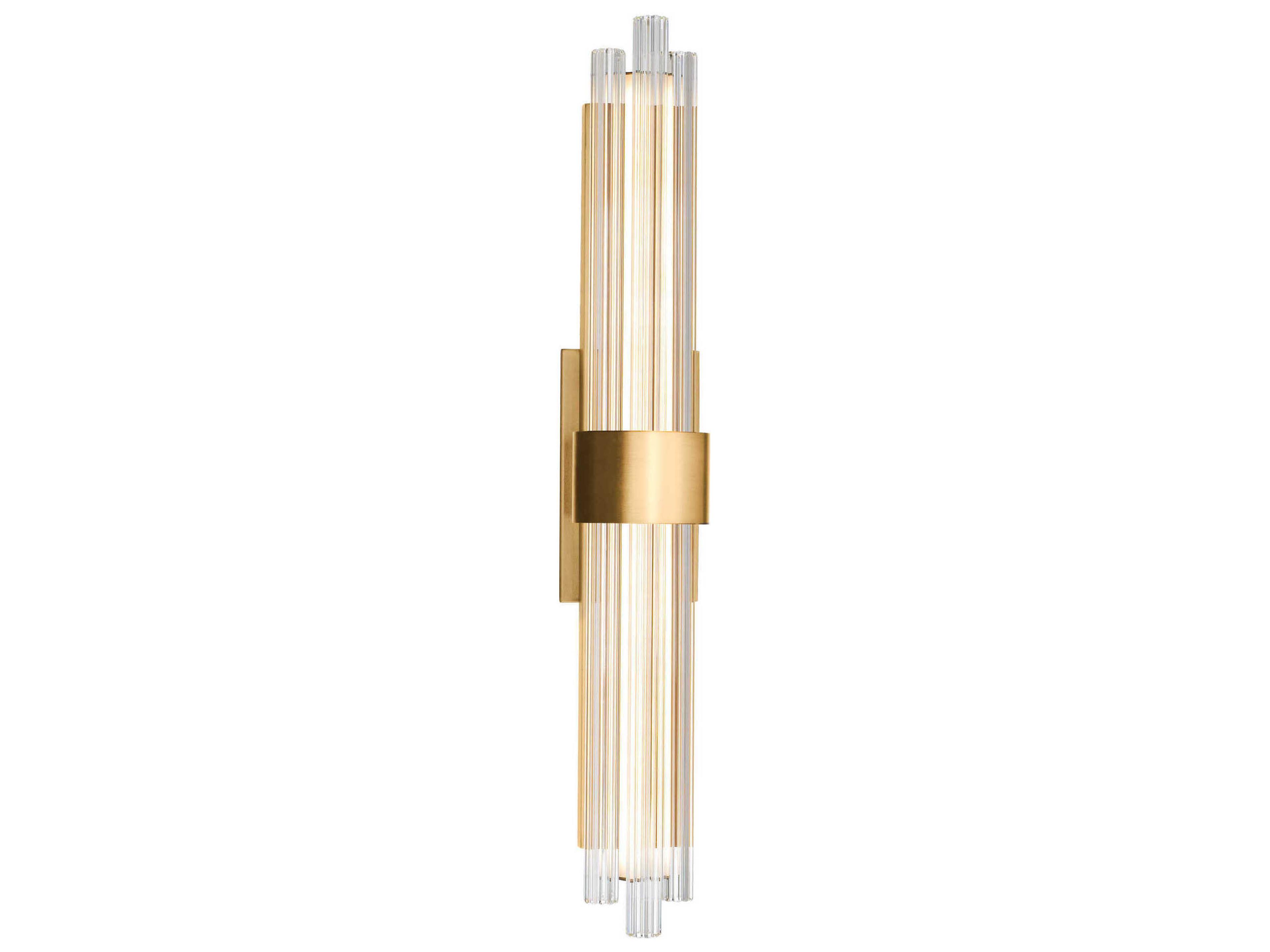 Modern Forms Luzerne 2-Light Aged Brass Glass LED Vanity Light