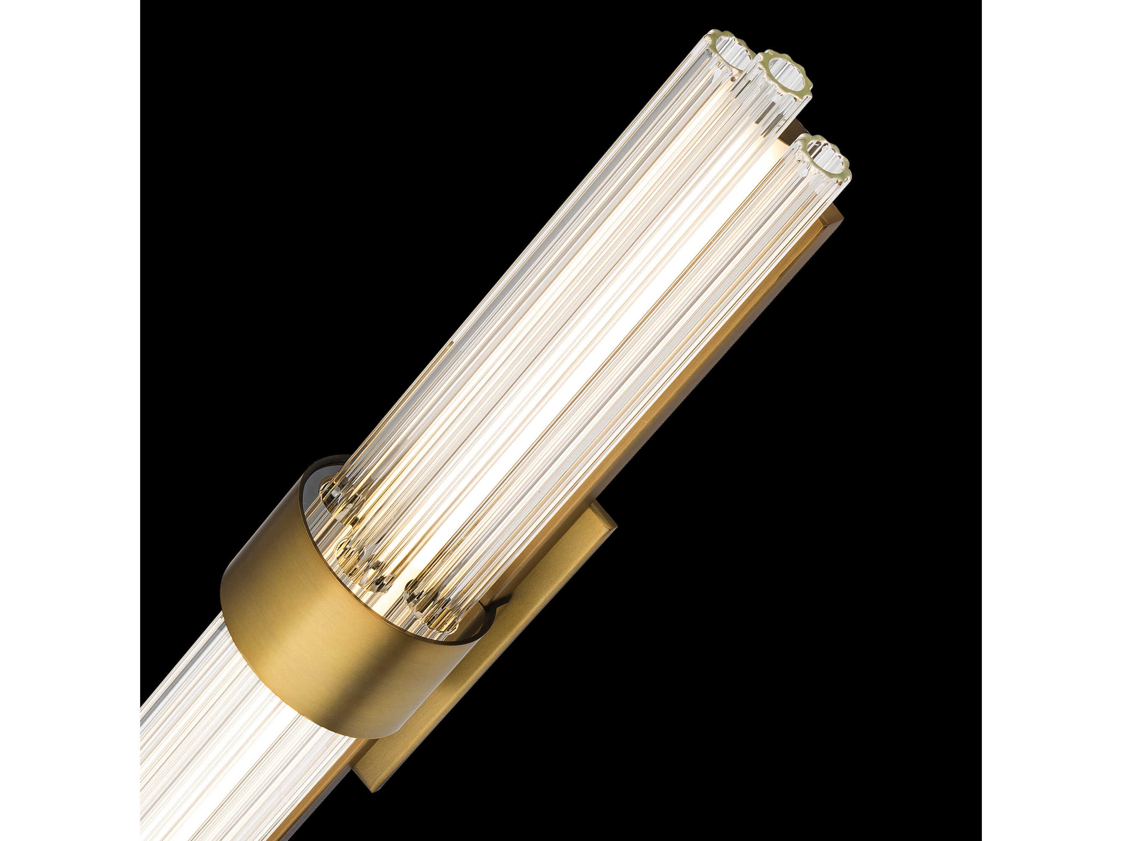 Modern Forms Luzerne 2-Light Aged Brass Glass LED Vanity Light