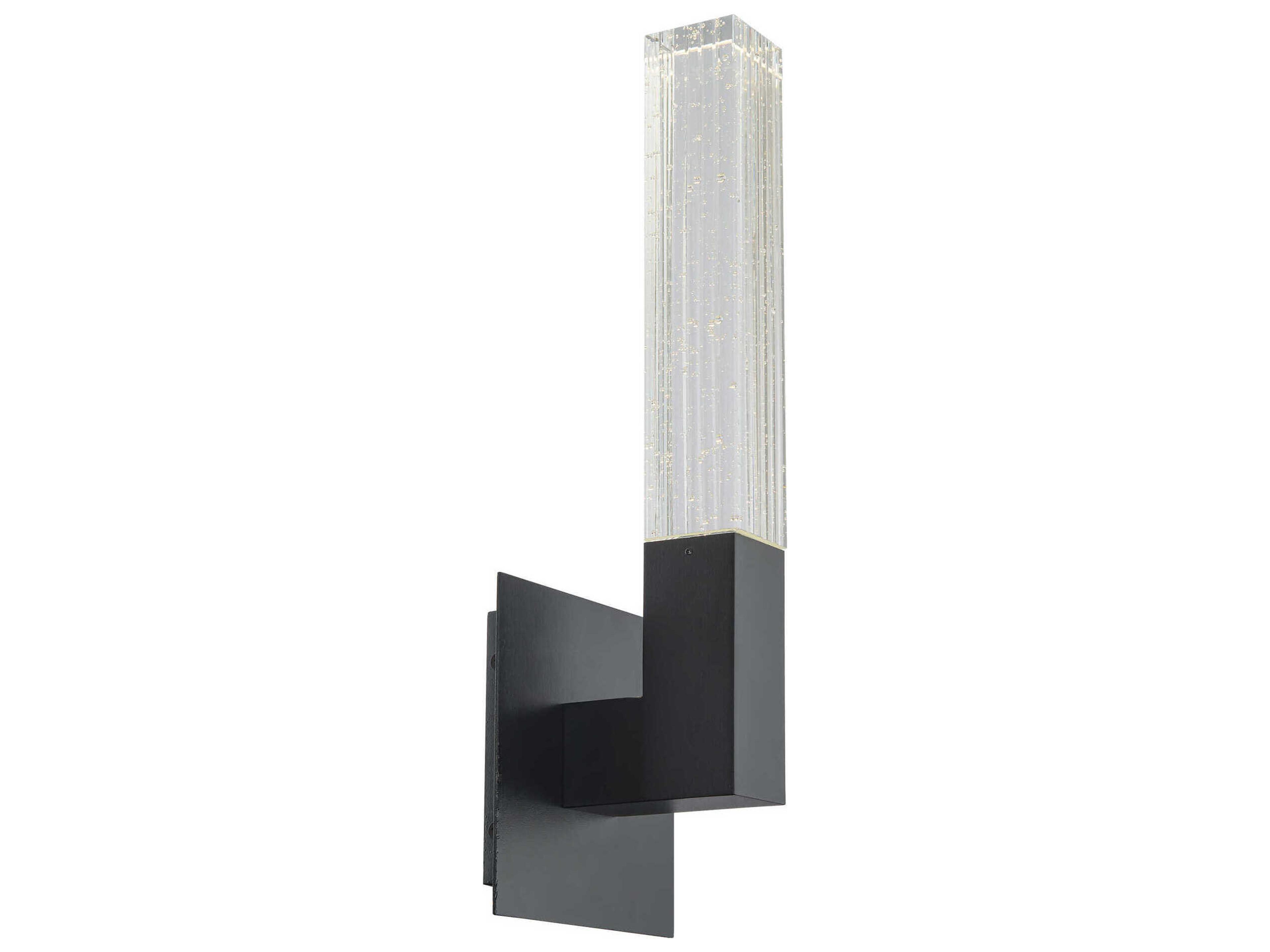 Cinema 1-Light Black Crystal LED Wall Sconce
