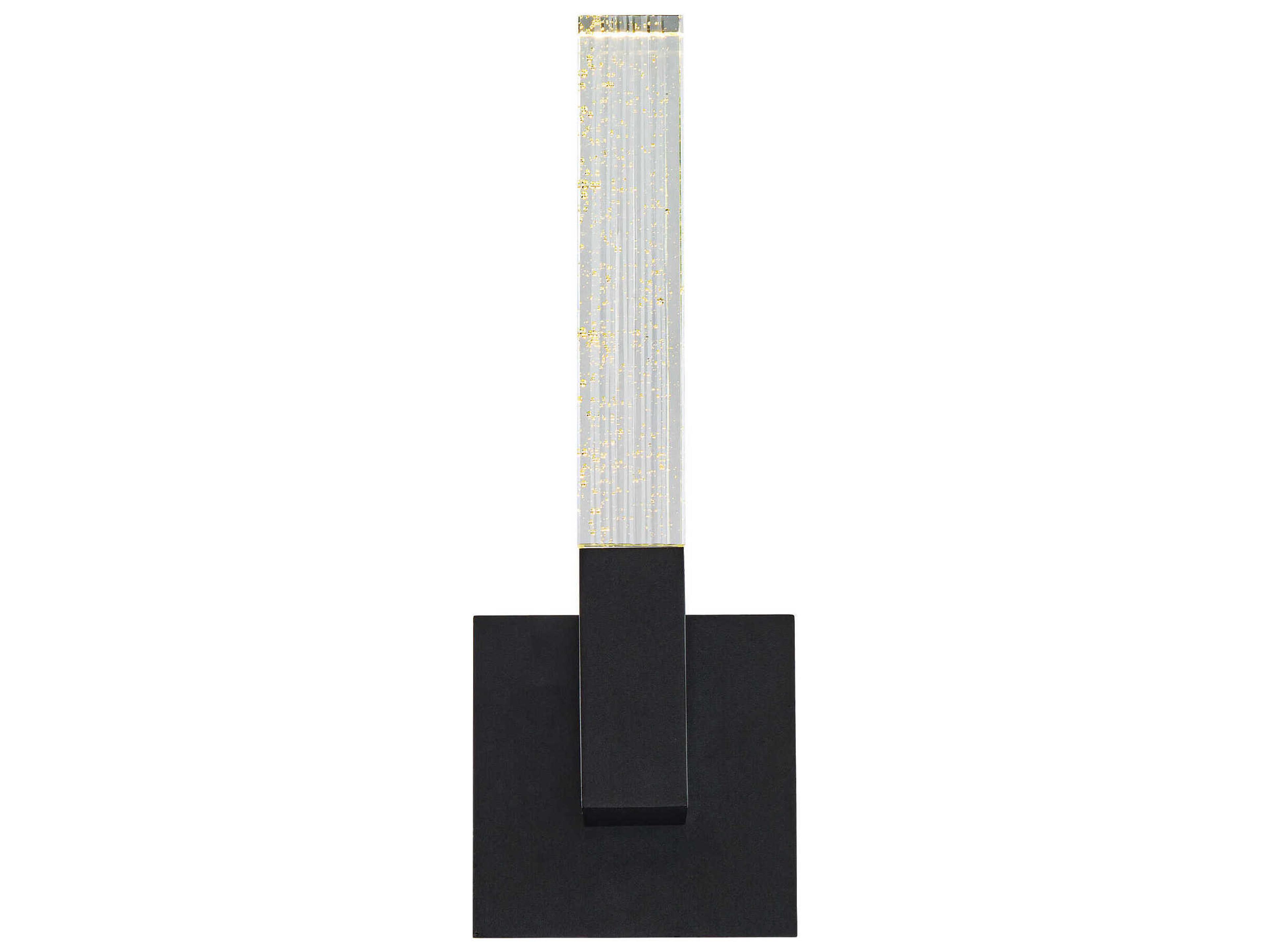 Modern Forms Cinema 1-Light Black Crystal LED Wall Sconce