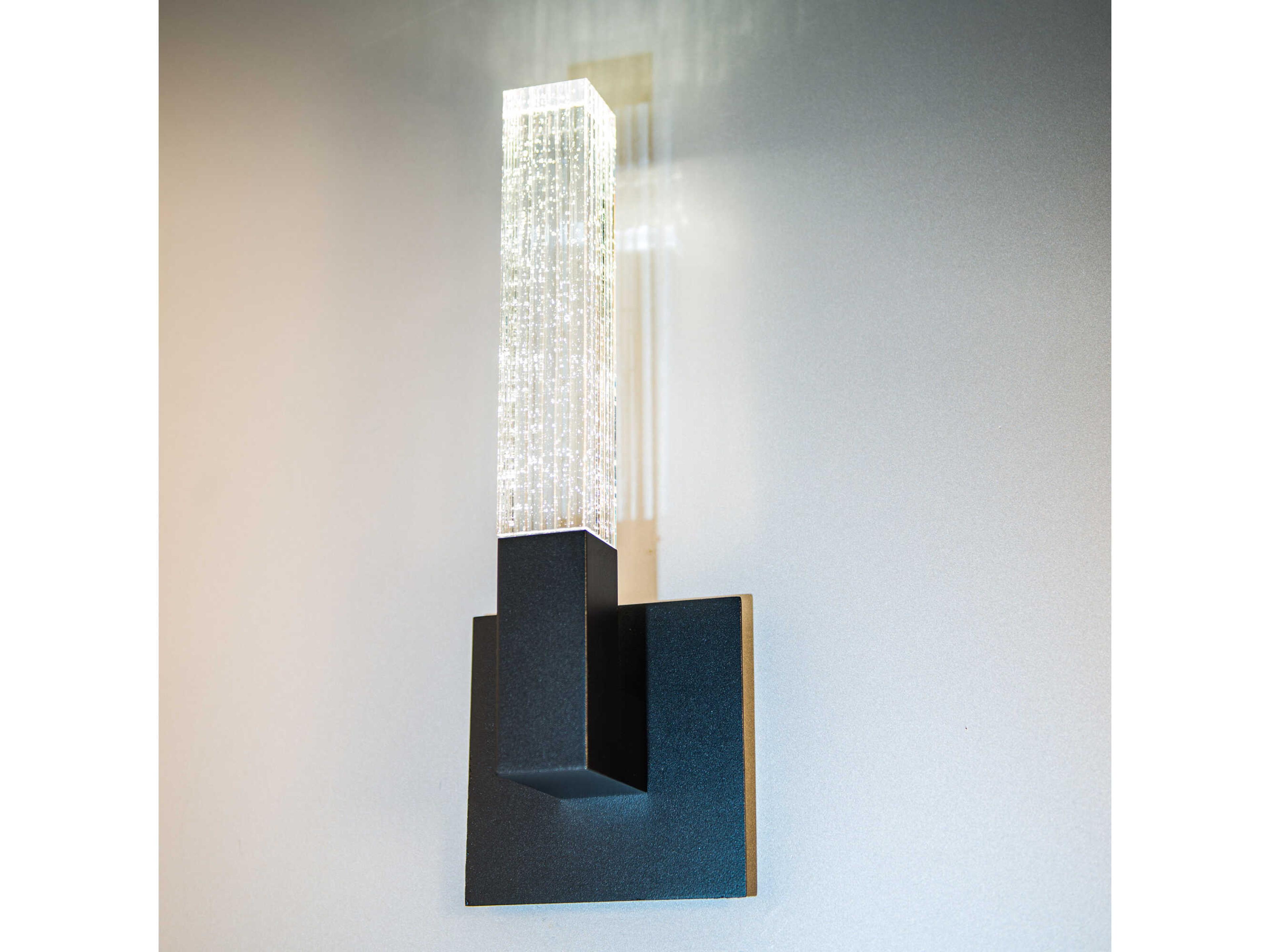 Modern Forms Cinema 1-Light Black Crystal LED Wall Sconce