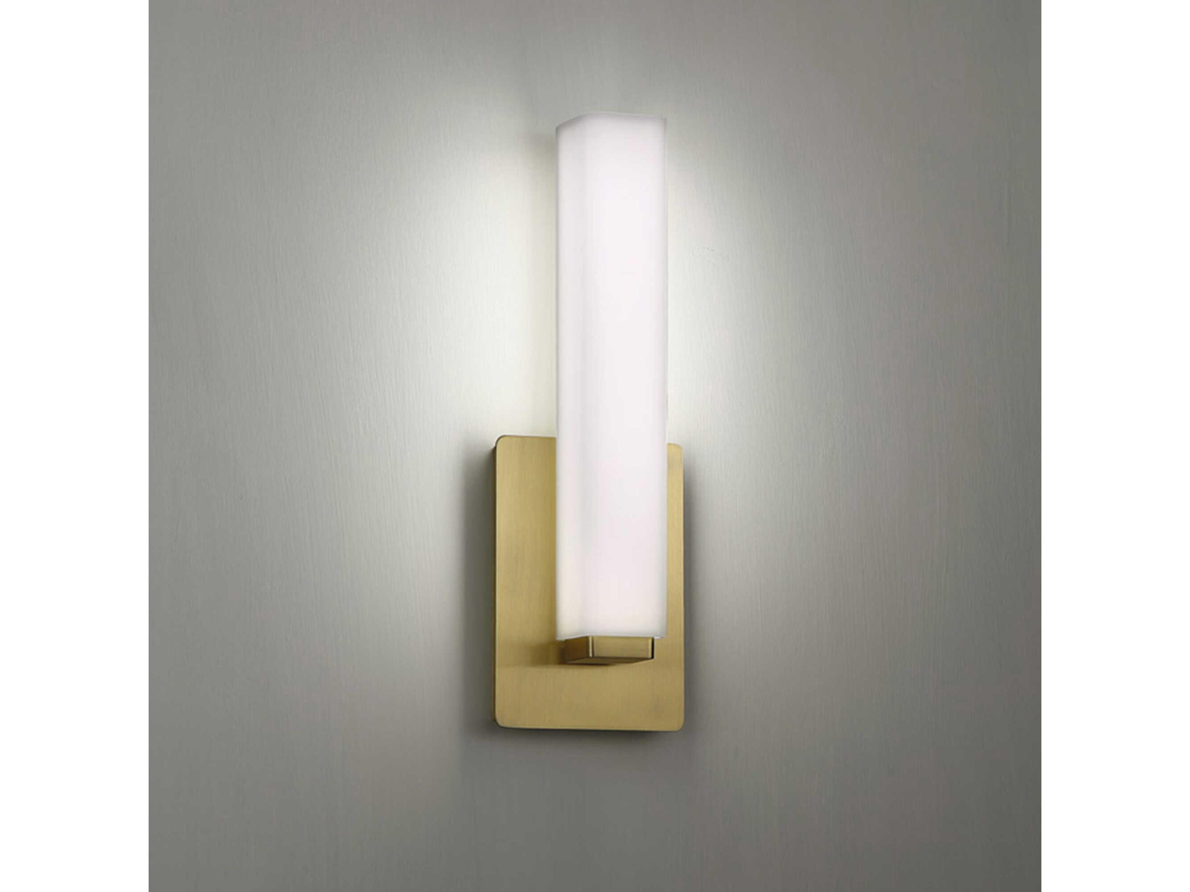 Modern Forms Vogue 1-Light Brushed Brass Glass LED Wall Sconce