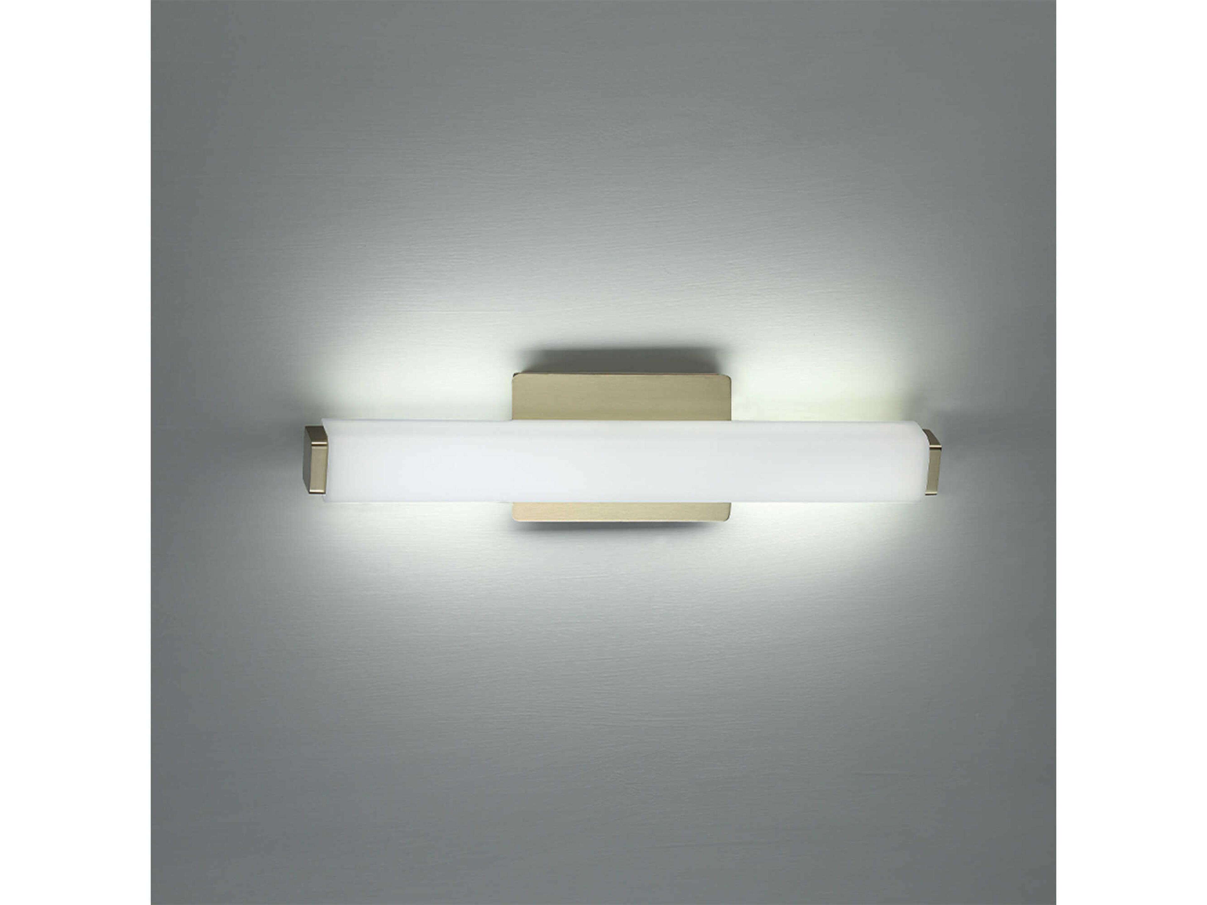 Modern Forms Vogue 2-Light Brushed Brass Glass LED Vanity Light