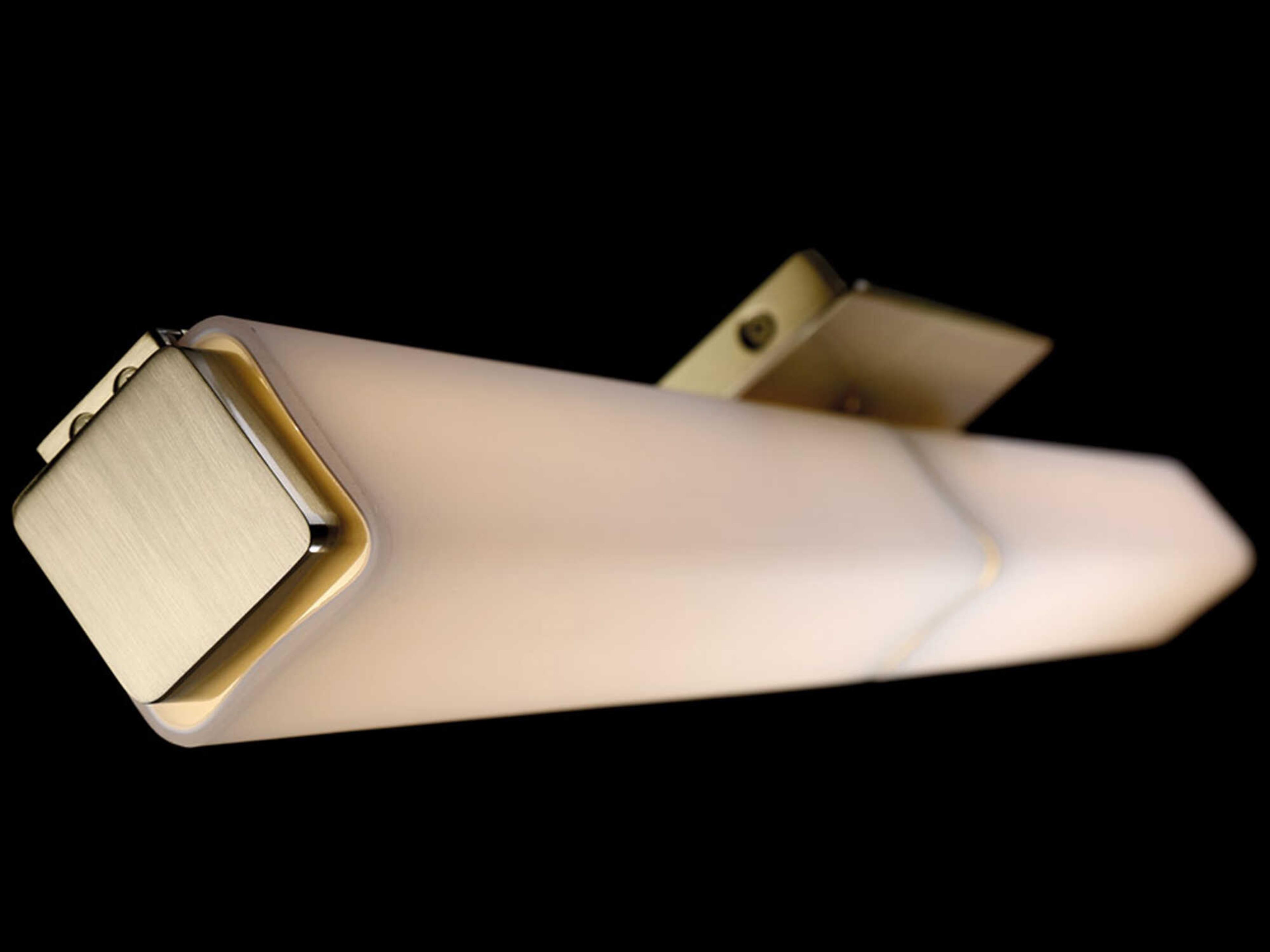 Modern Forms Vogue 1-Light Brushed Brass Glass LED Vanity Light