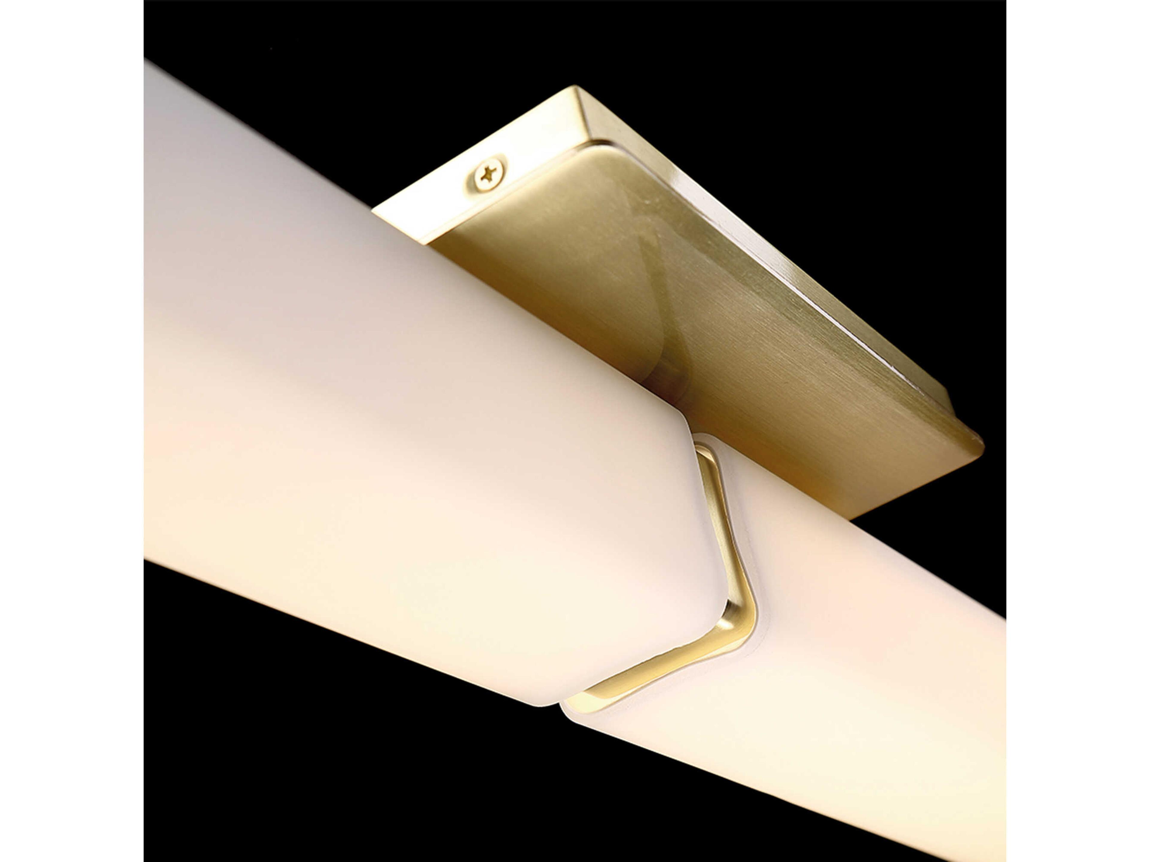 Modern Forms Vogue 1-Light Brushed Brass Glass LED Vanity Light