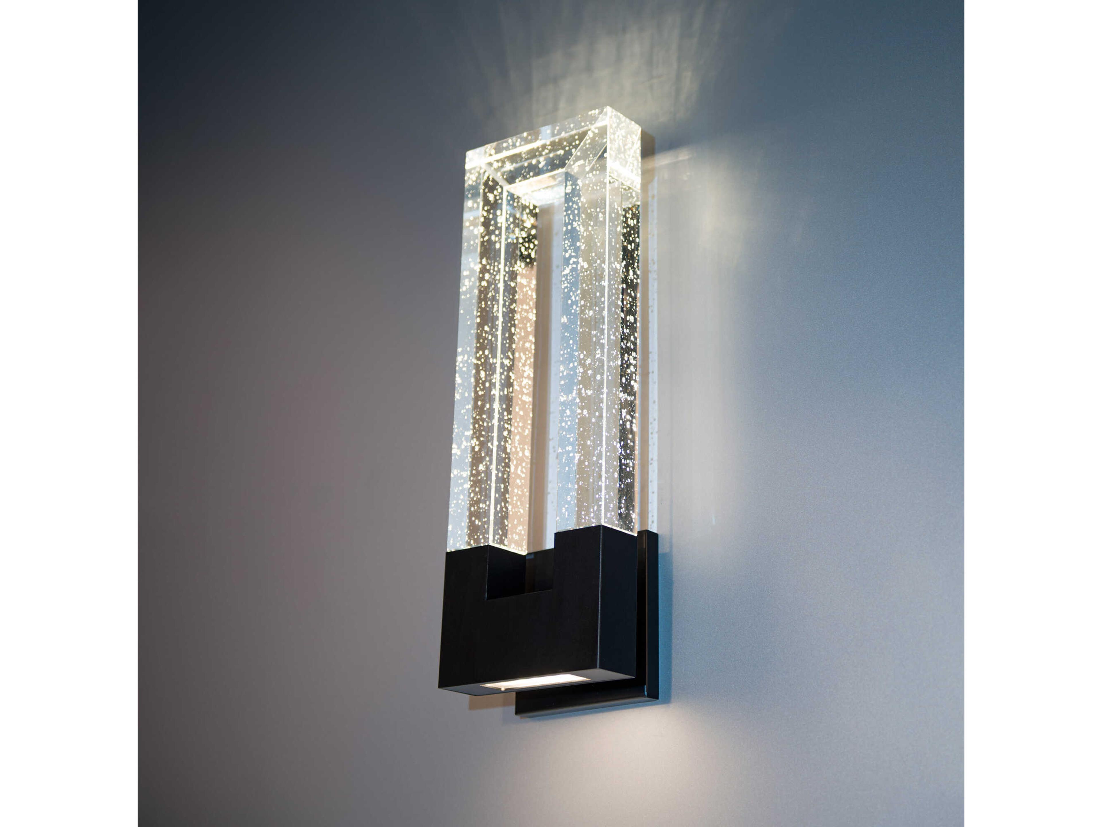 Modern Forms Chill 2-Light Black Crystal LED Wall Sconce