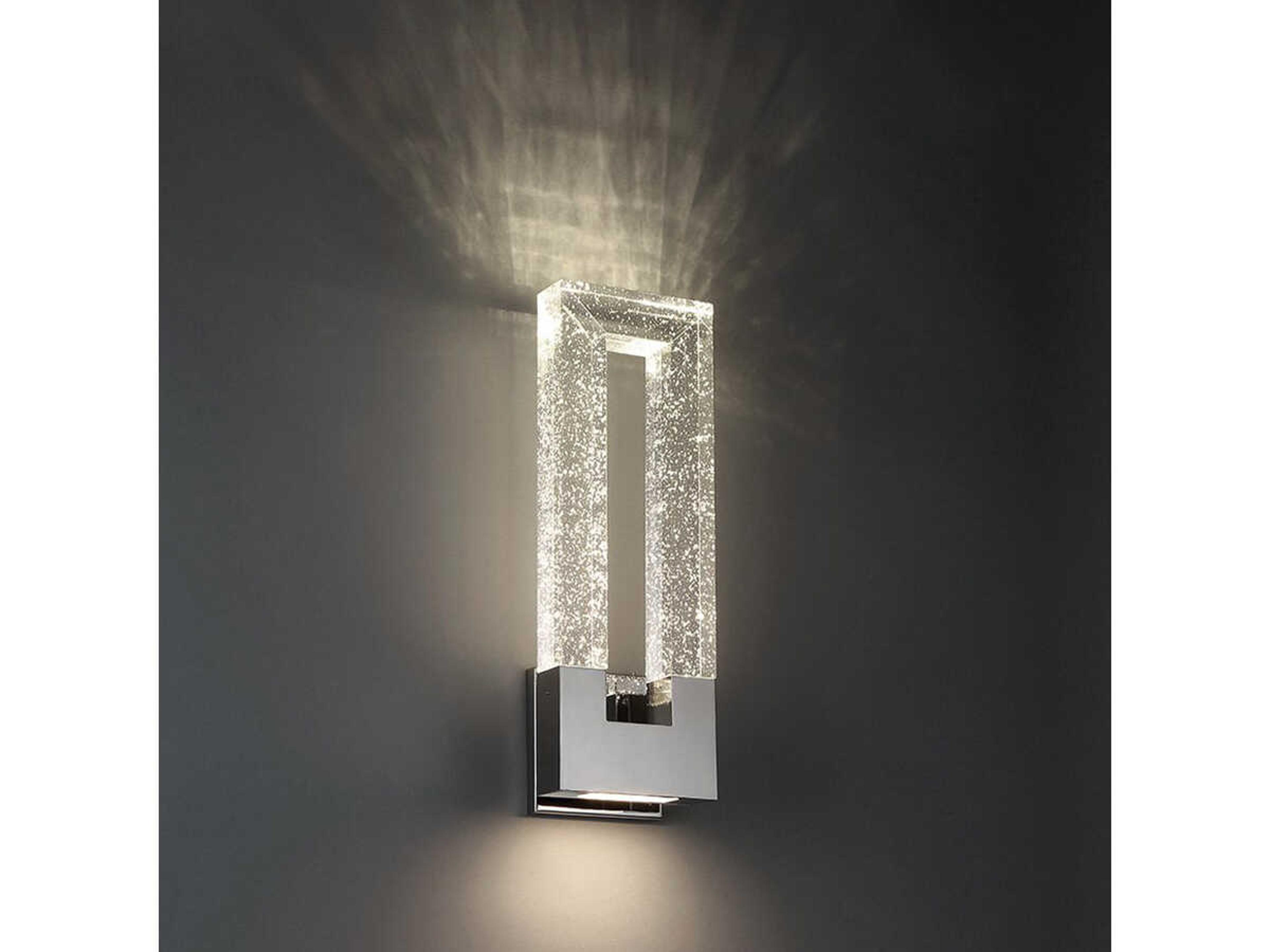 Modern Forms Chill 2-Light Polished Nickel Crystal LED Wall Sconce