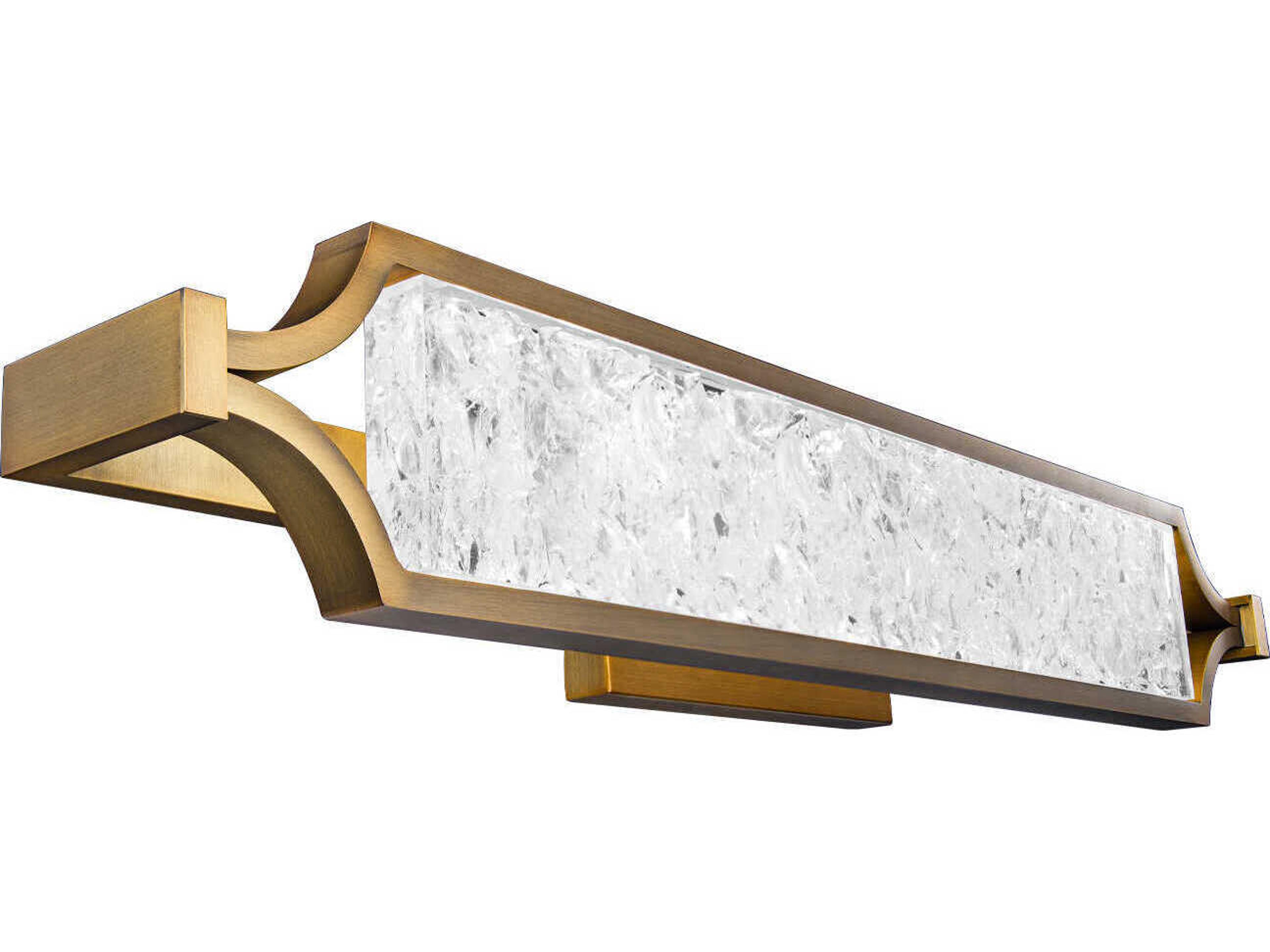 Modern Forms Emblem 1-Light Aged Brass Crystal LED Vanity Light