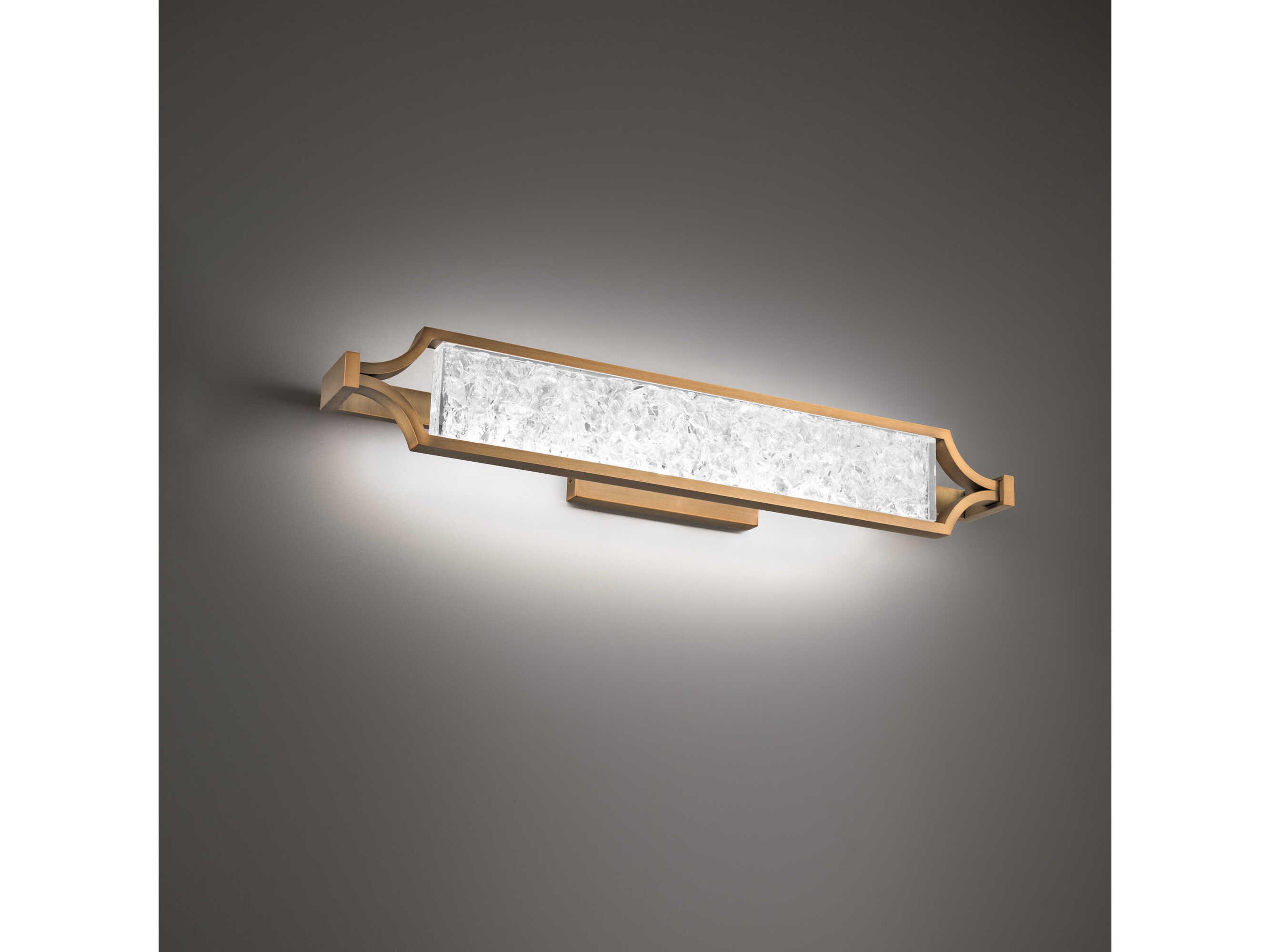 Modern Forms Emblem 1-Light Aged Brass Crystal LED Vanity Light