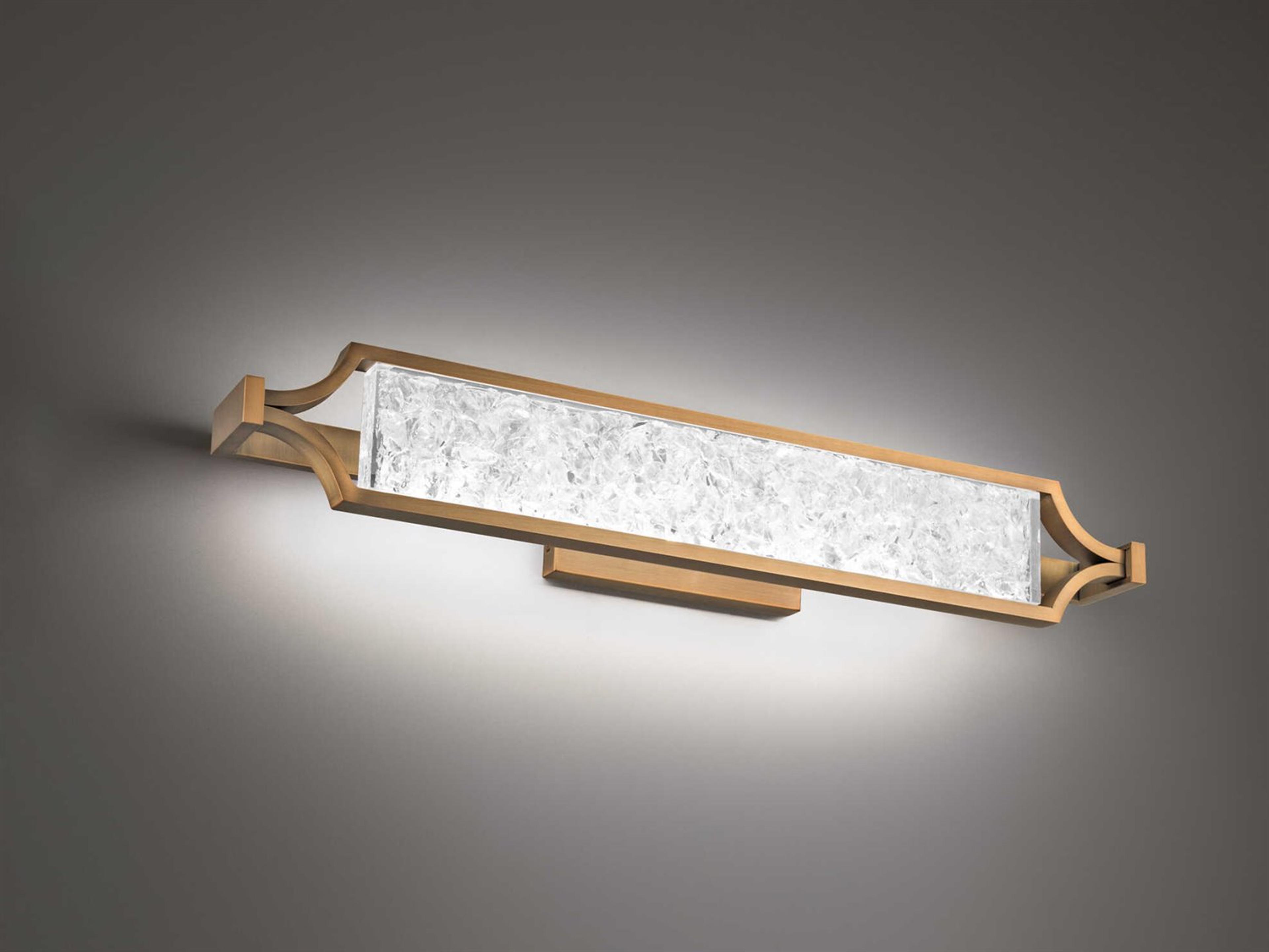 Modern Forms Emblem 1-Light Aged Brass Crystal LED Vanity Light