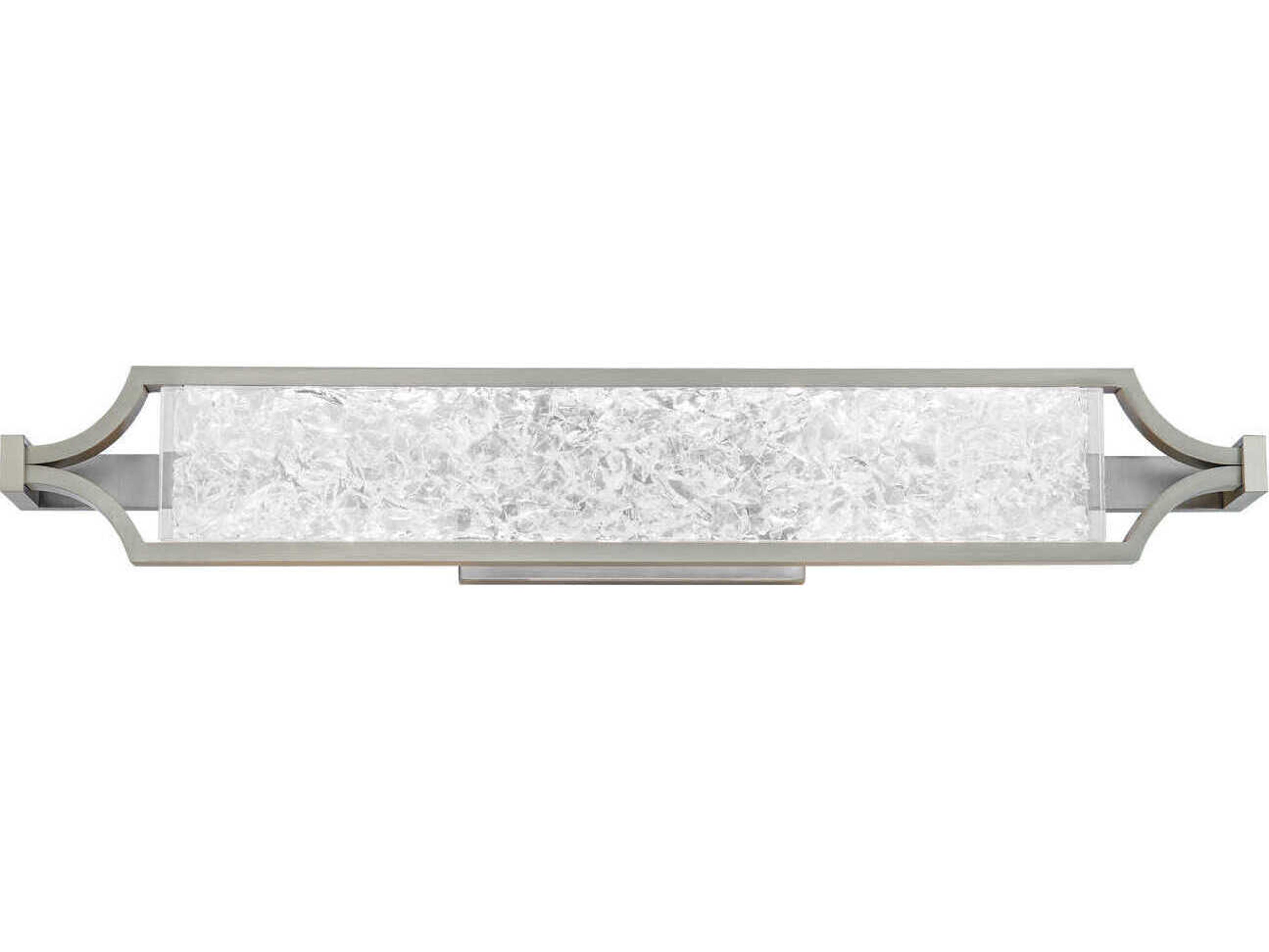 Modern Forms Emblem 1-Light Brushed Nickel Crystal LED Vanity Light