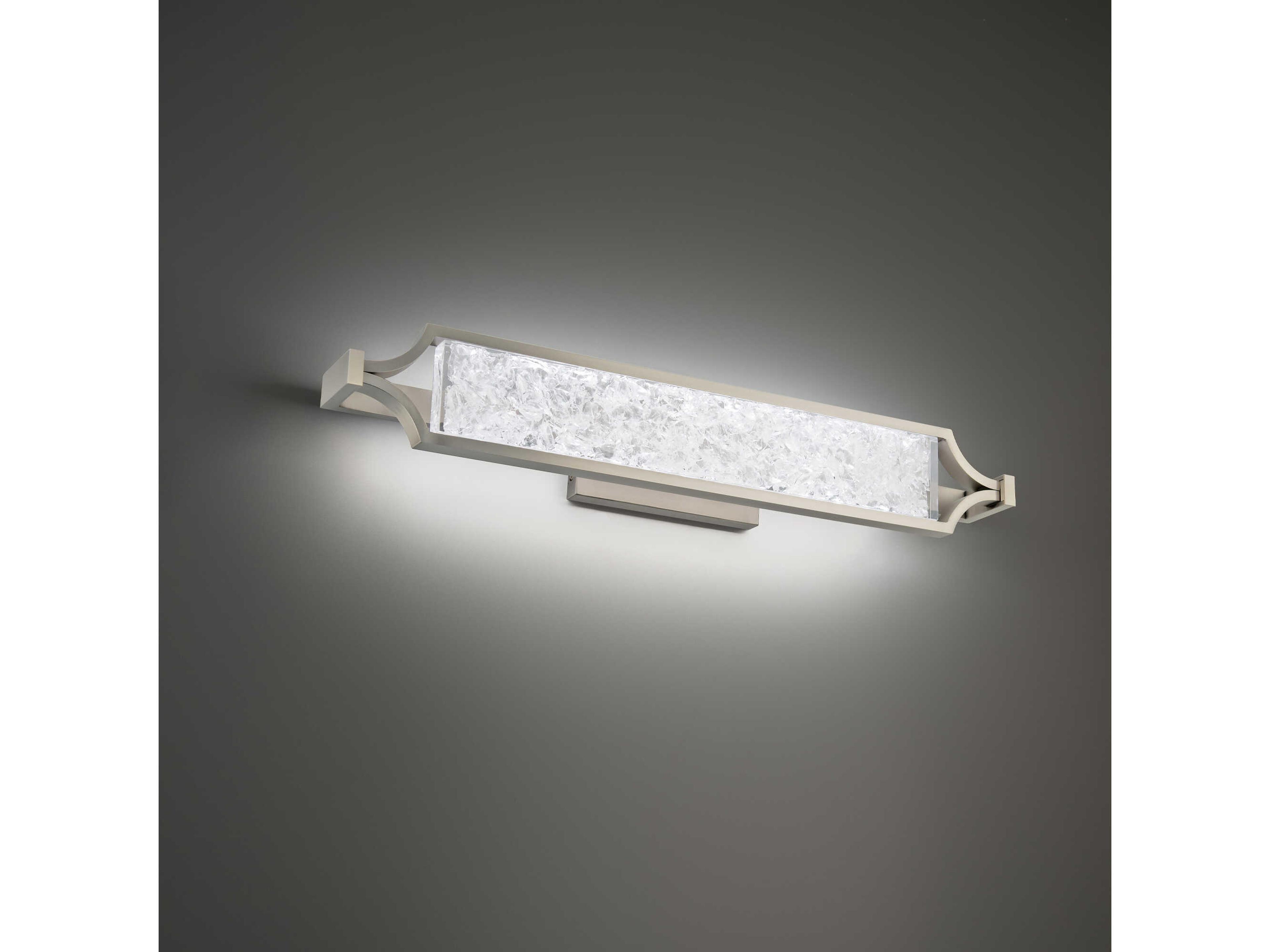 Modern Forms Emblem 1-Light Brushed Nickel Crystal LED Vanity Light