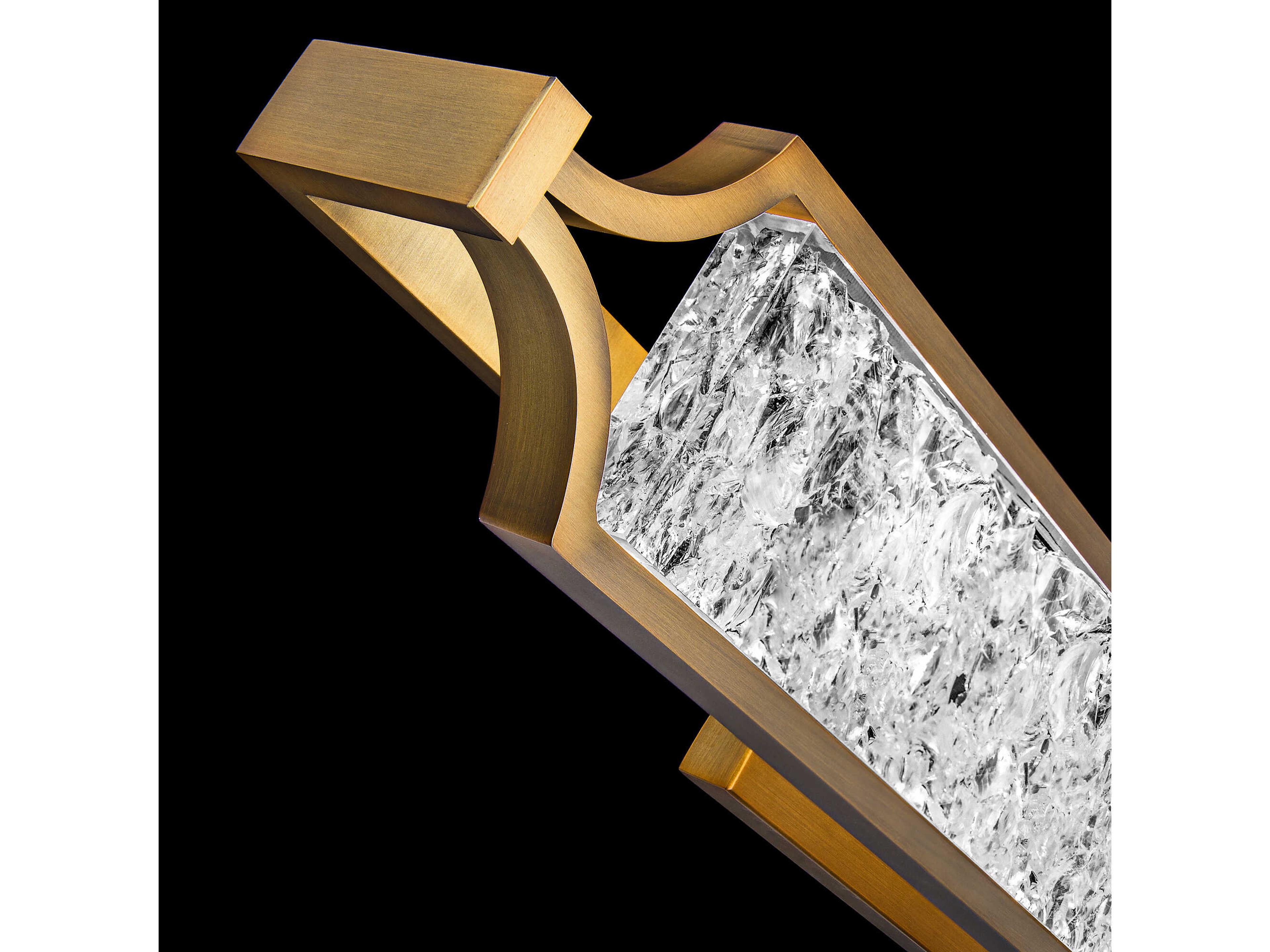 Modern Forms Emblem 1-Light Aged Brass Crystal LED Vanity Light