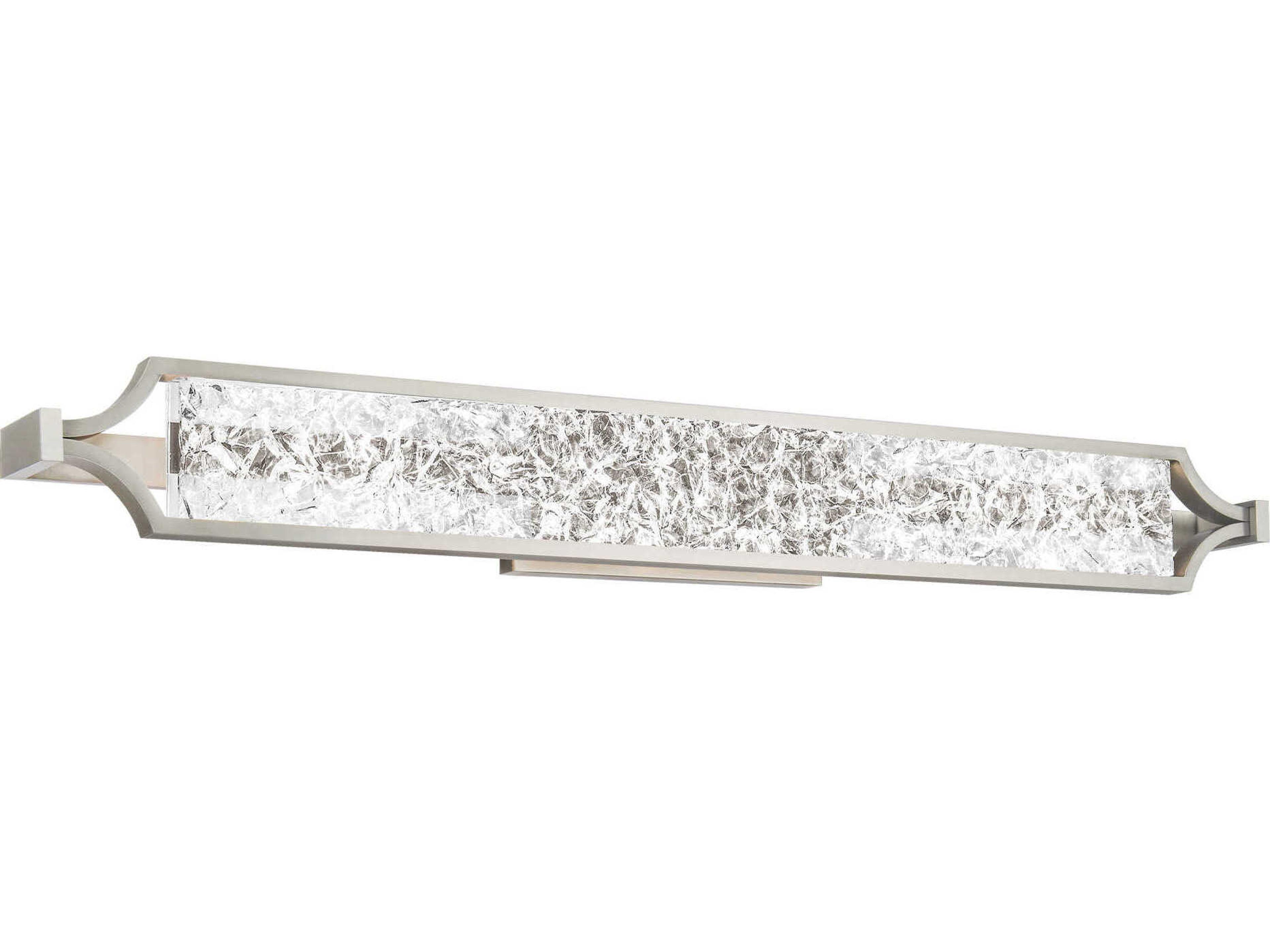 Emblem 1-Light Brushed Nickel Crystal LED Vanity Light
