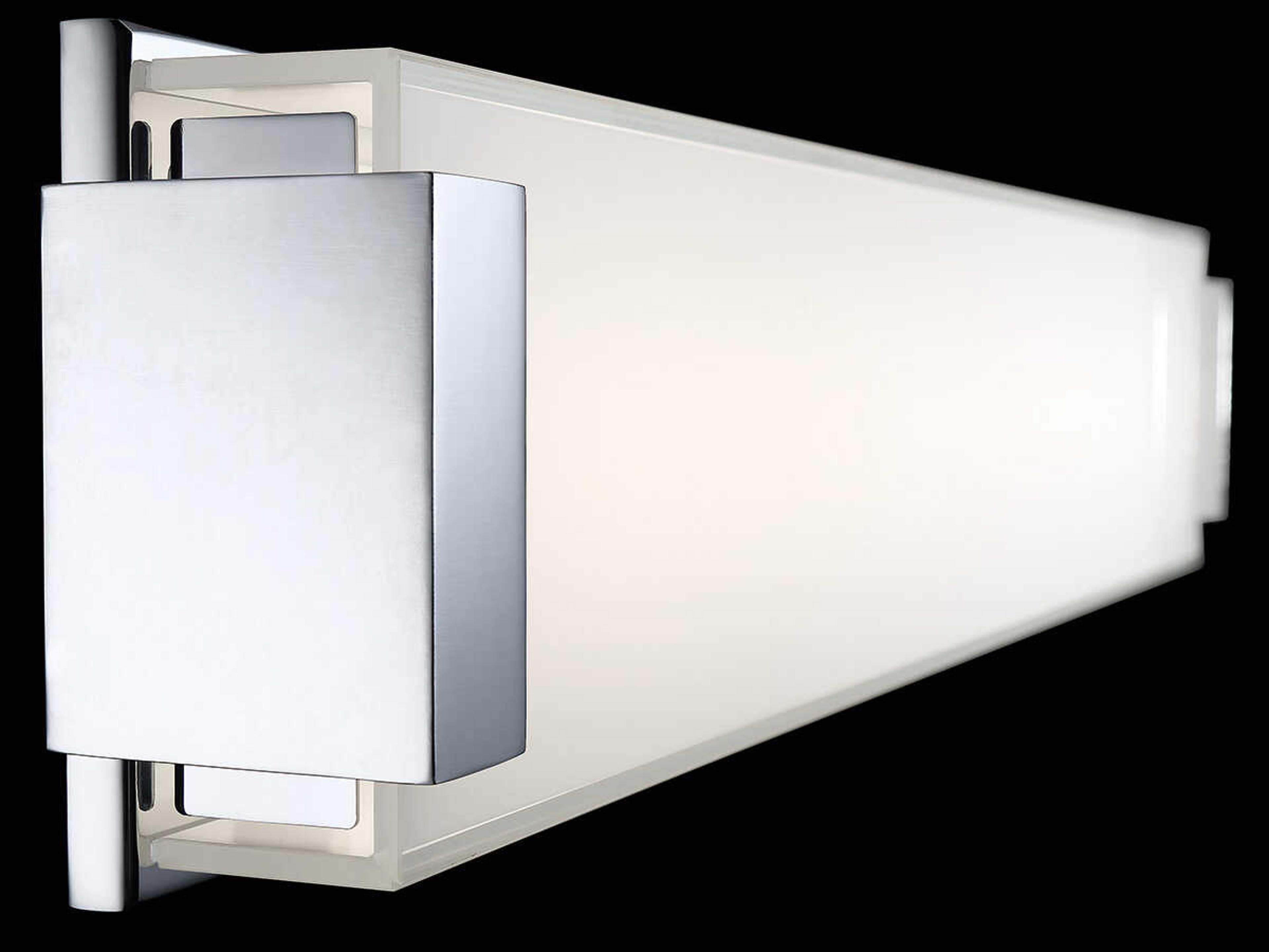 Modern Forms Polar 1-Light Brushed Nickel Glass LED Vanity Light