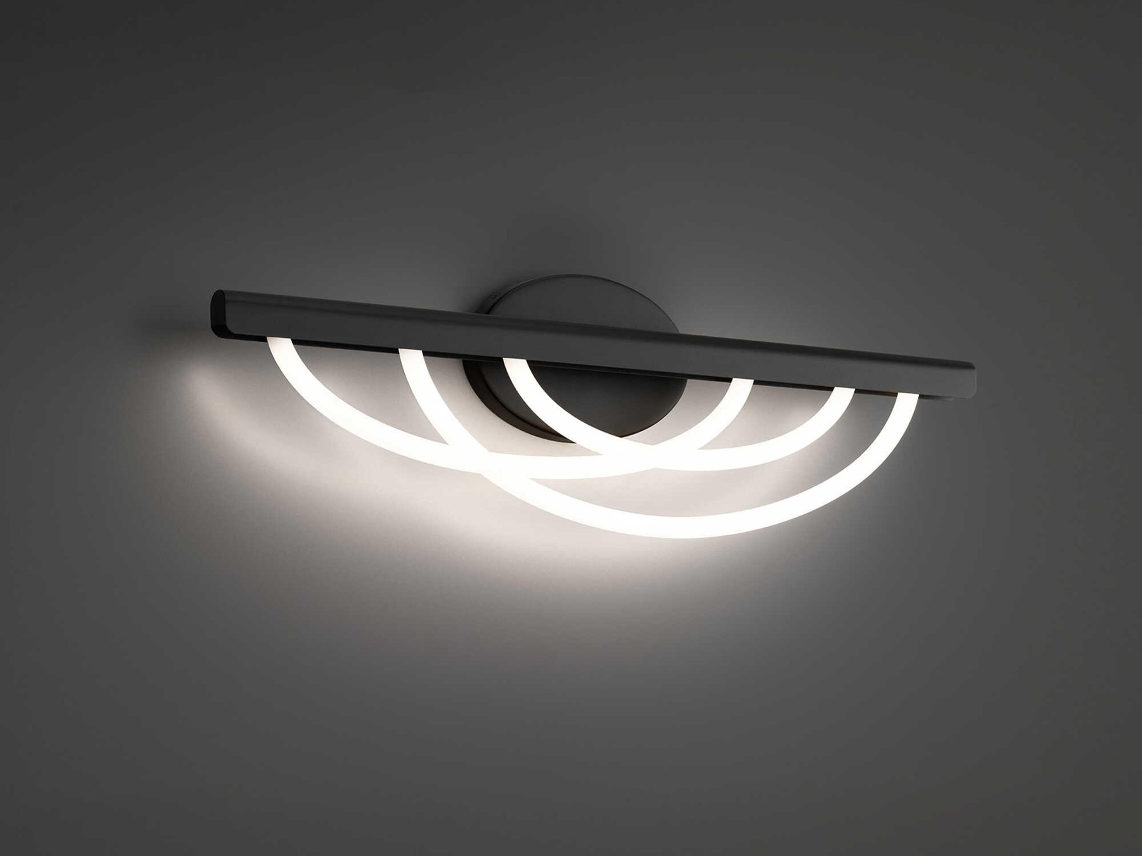 Modern Forms Swoop 3-Light Black Vanity Light