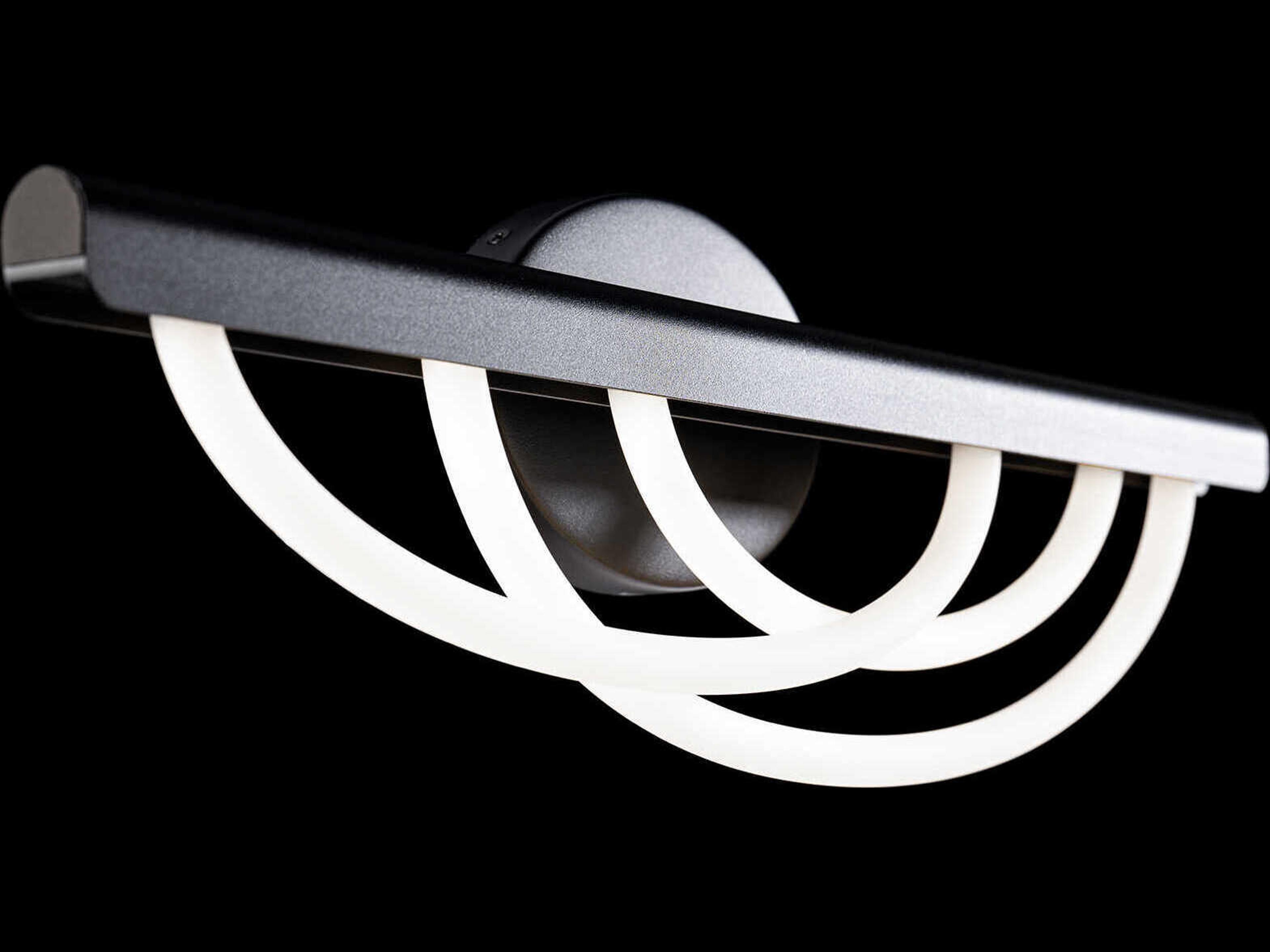 Modern Forms Swoop 3-Light Black Vanity Light