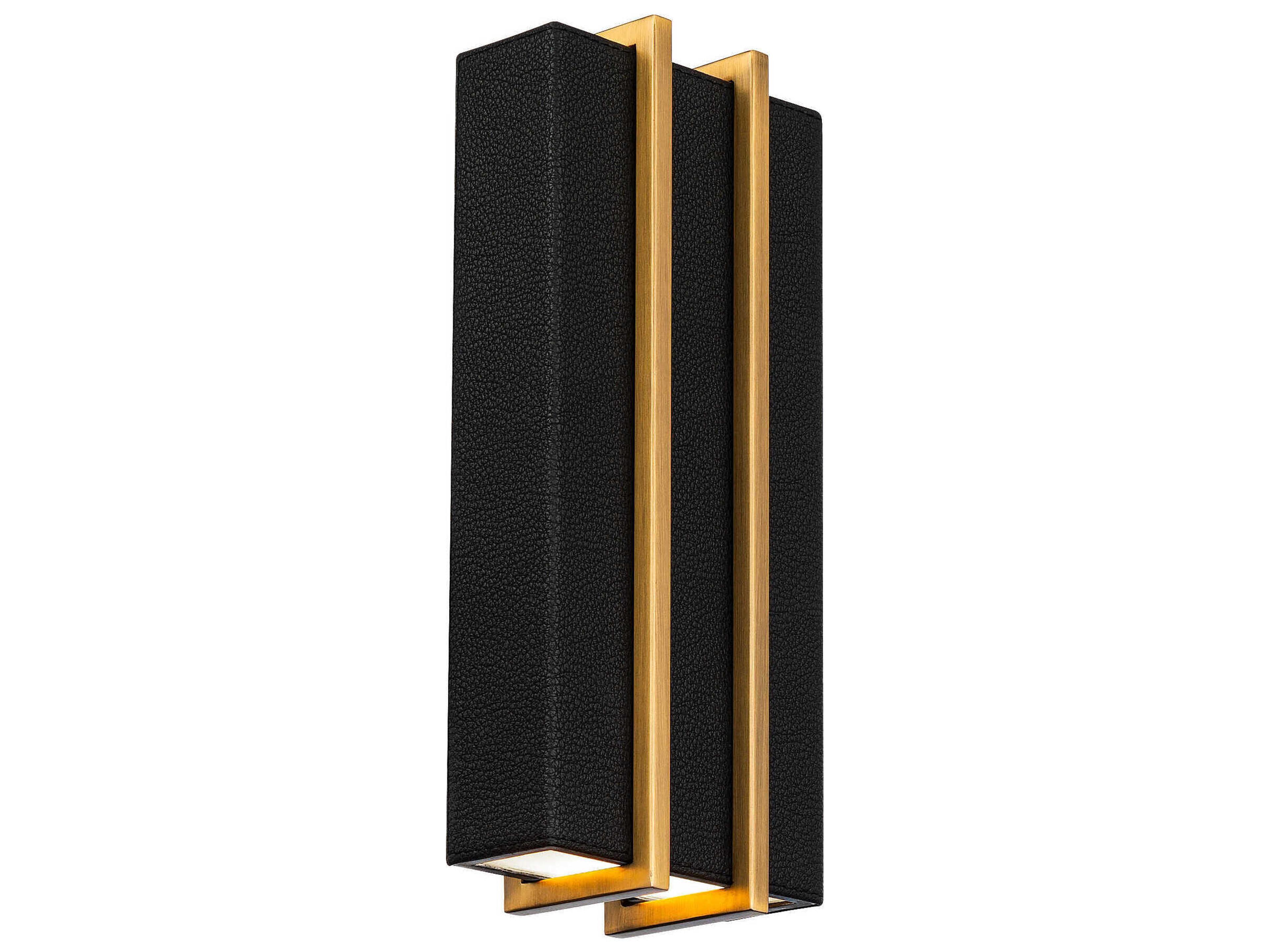 Poet Wall Sconce in Black and Aged Brass