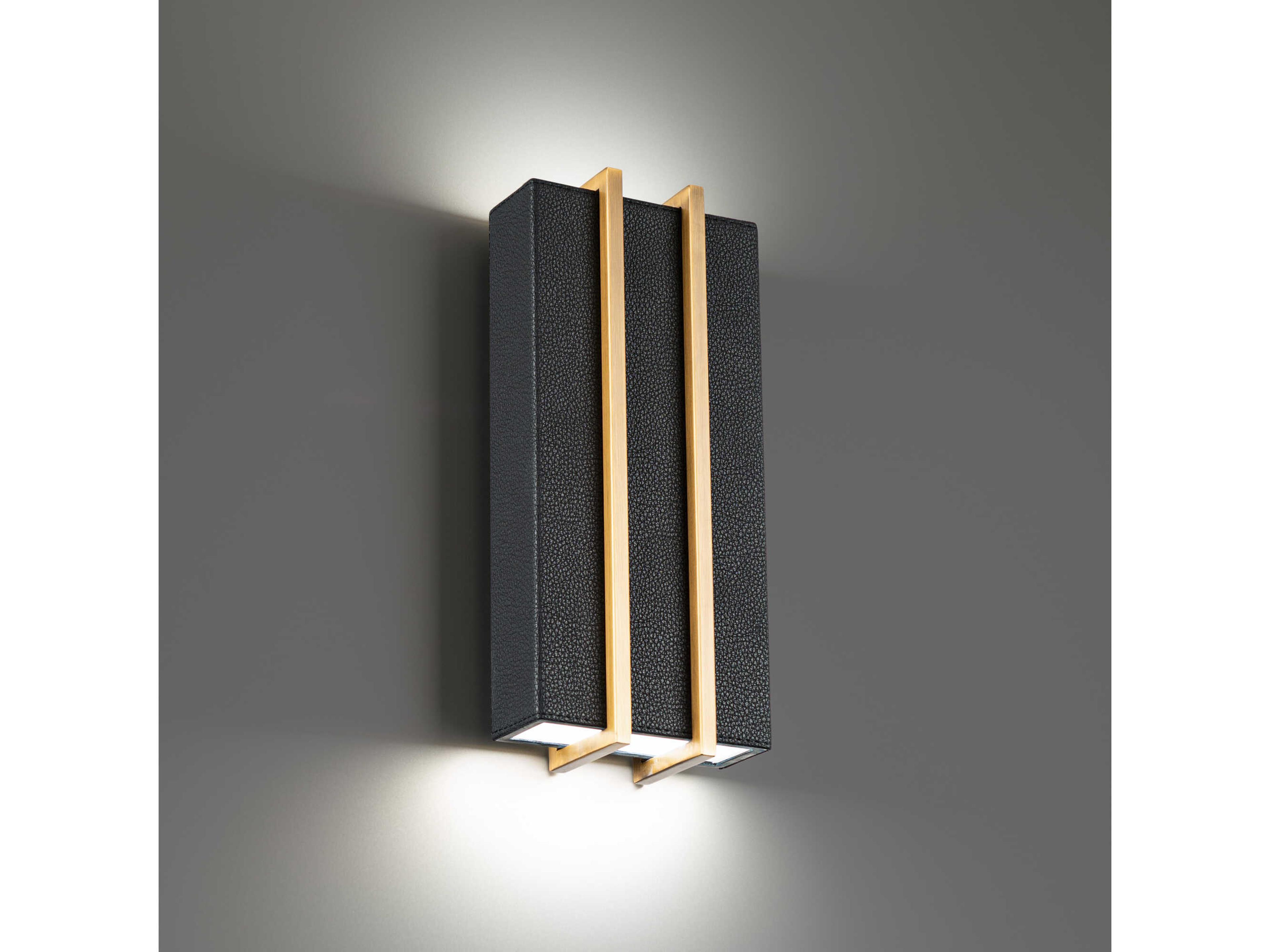 Modern Forms Poet 2-Light Black Aged Brass LED Wall Sconce