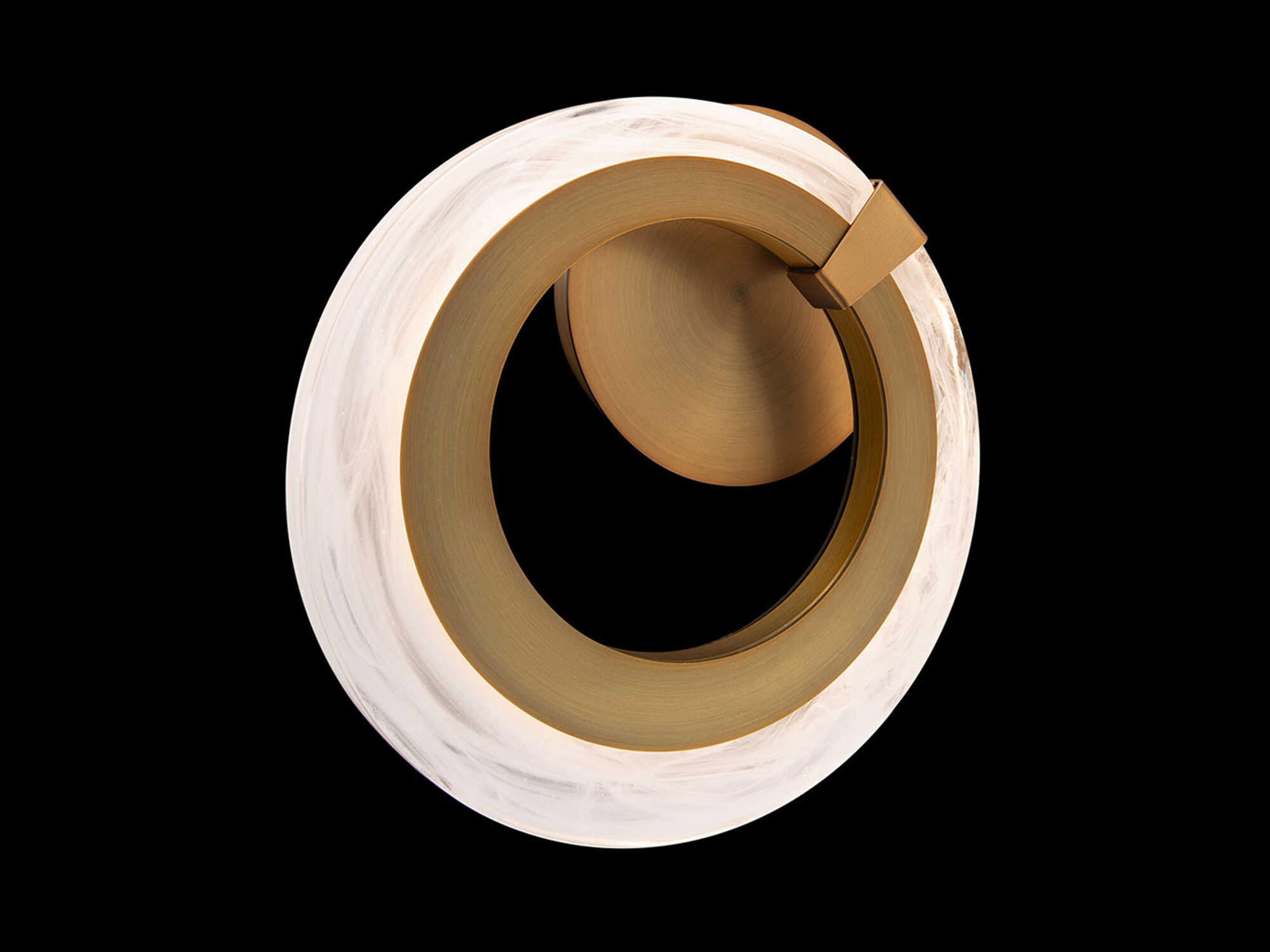 Modern Forms Serenity 1-Light Aged Brass Glass LED Wall Sconce