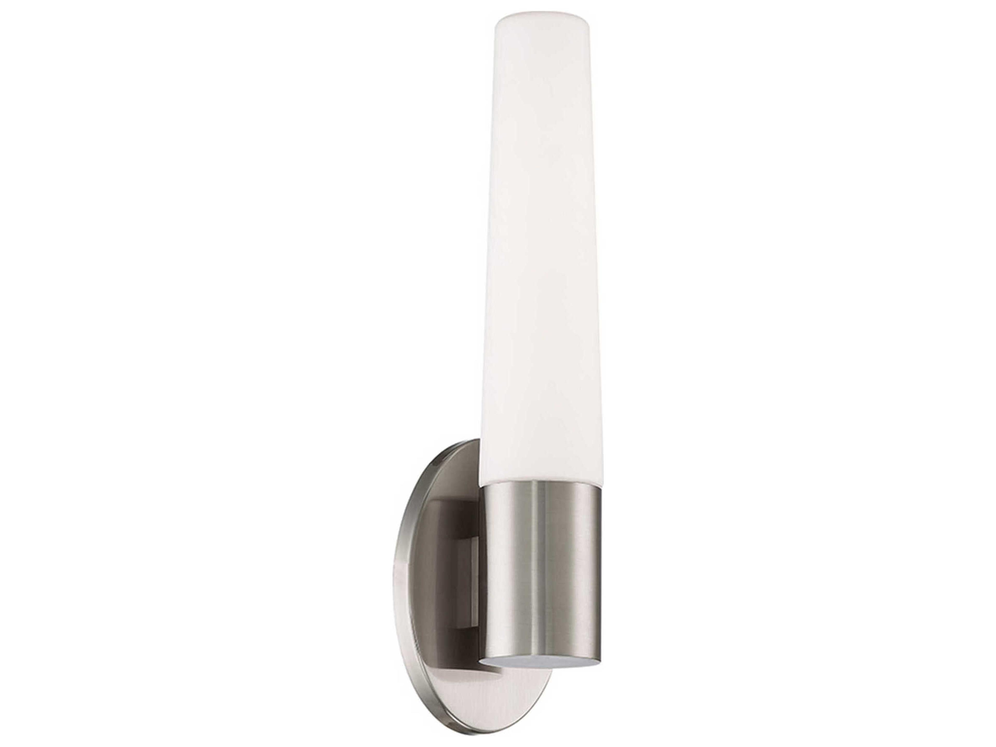 Tusk 1-Light Brushed Nickel Glass LED Wall Sconce