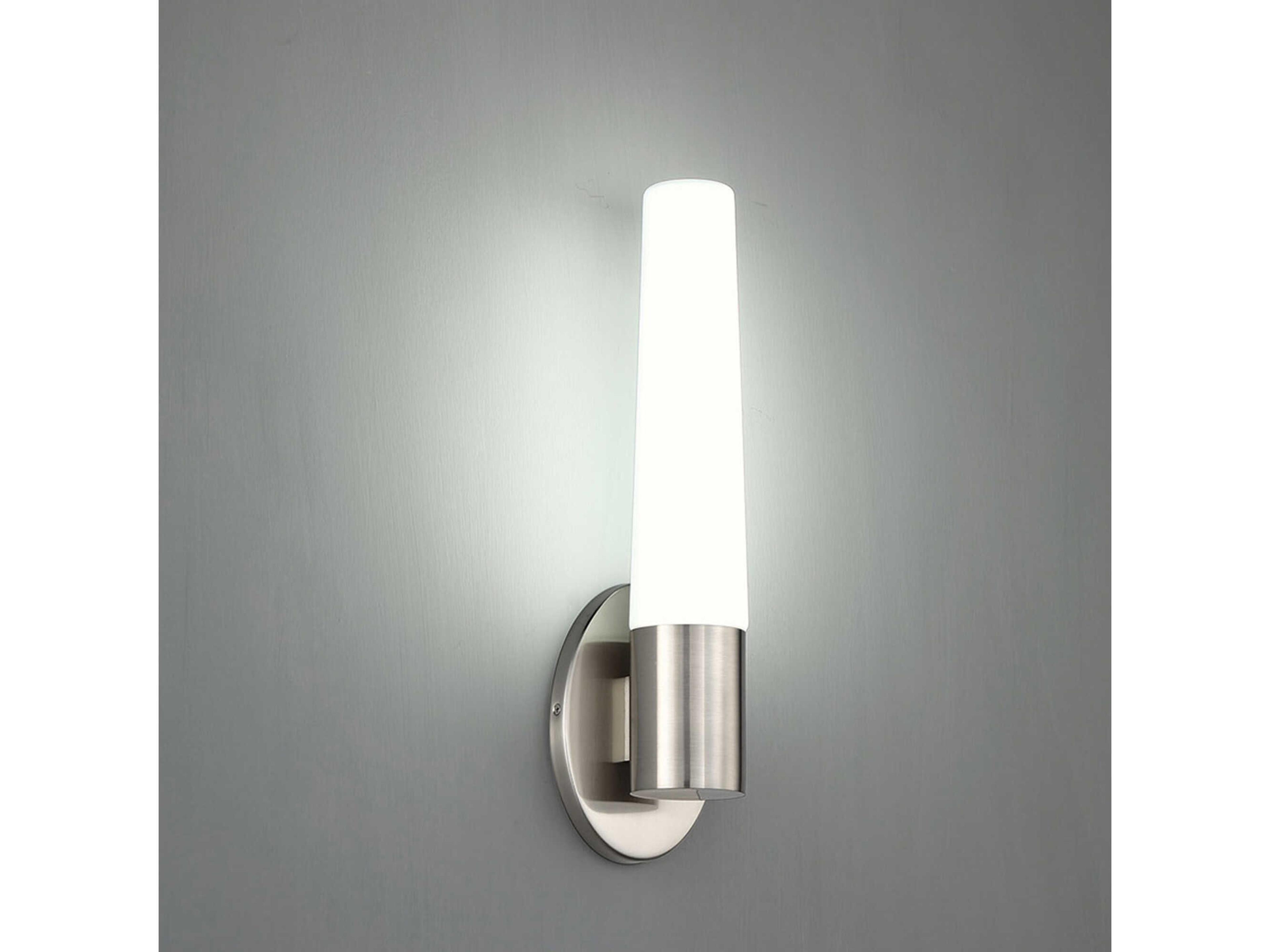 Modern Forms Tusk 1-Light Brushed Nickel Glass LED Wall Sconce