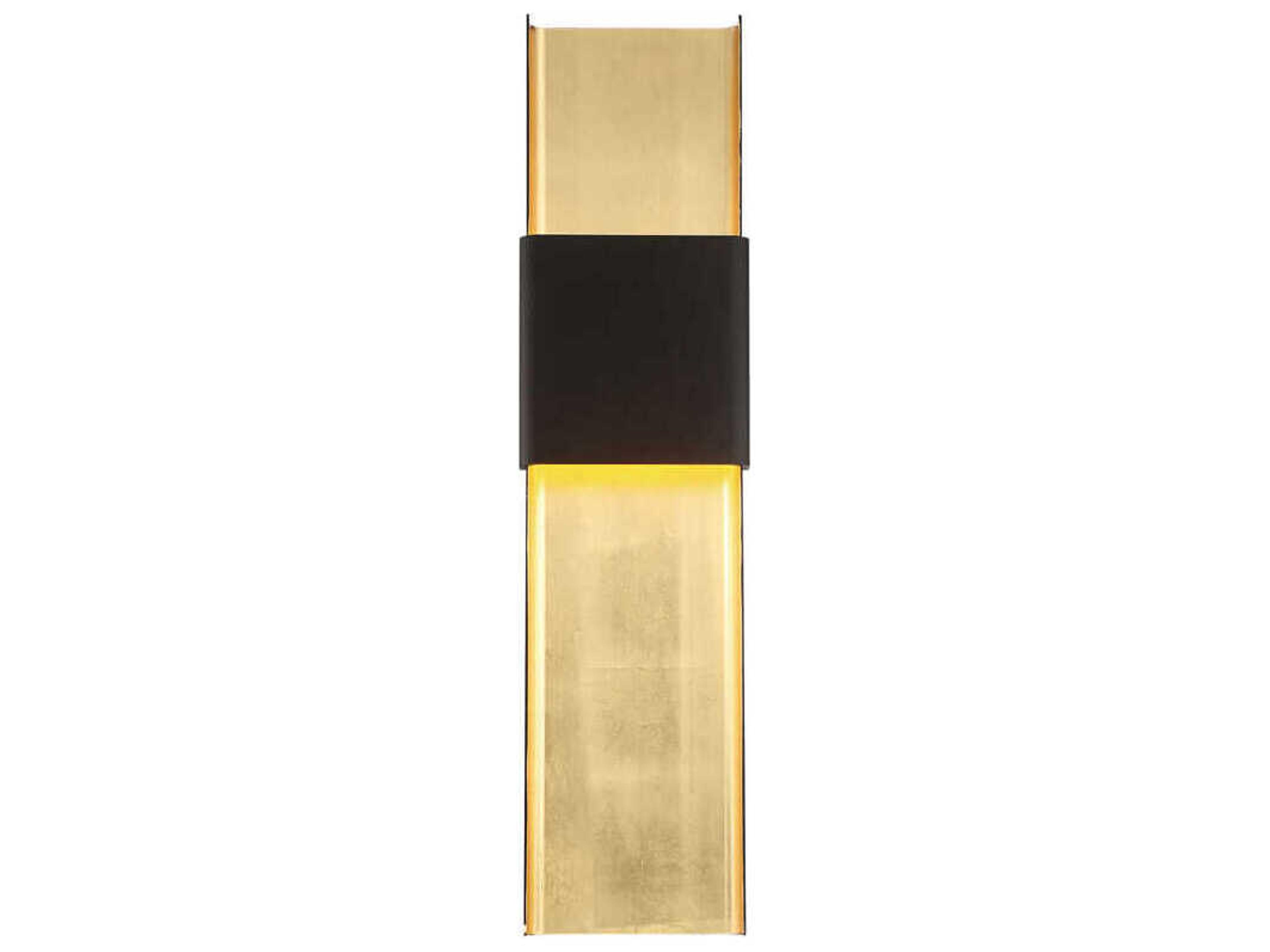 Tribeca LED Wall Sconce in Bronze and Gold Leaf