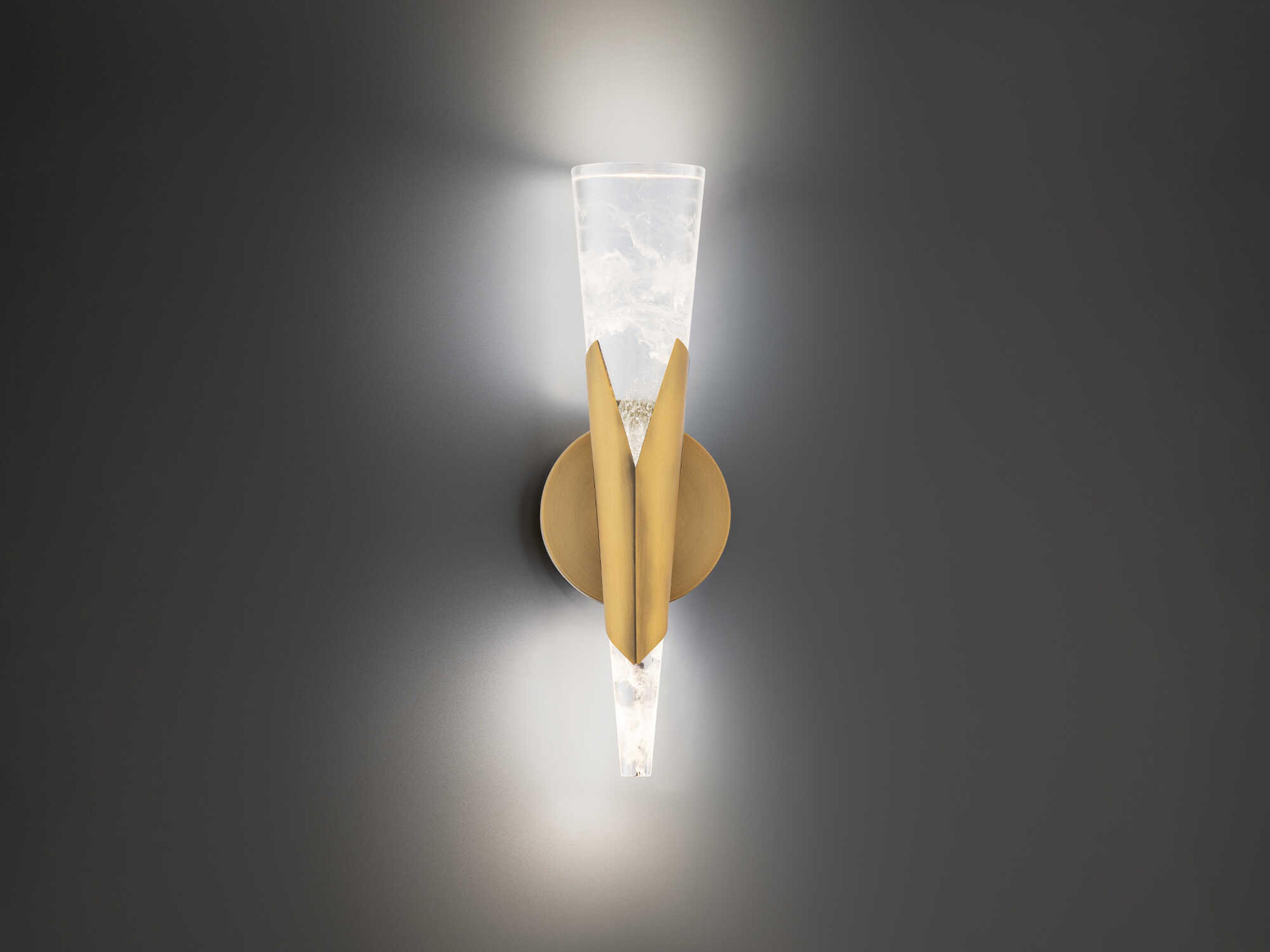 Modern Forms Kilt 1-Light Aged Brass Wall Sconce