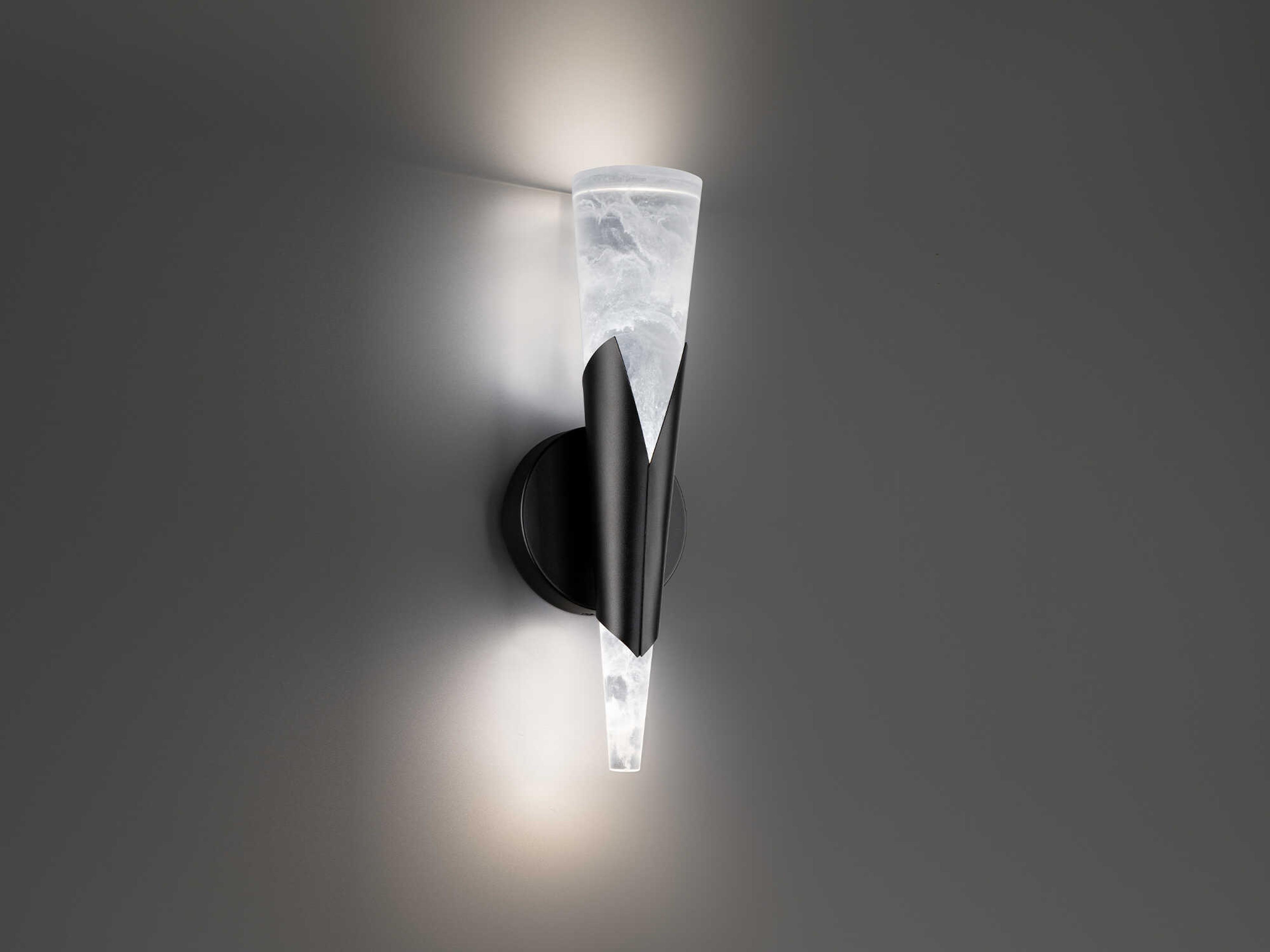 Modern Forms Kilt 1-Light Black Wall Sconce