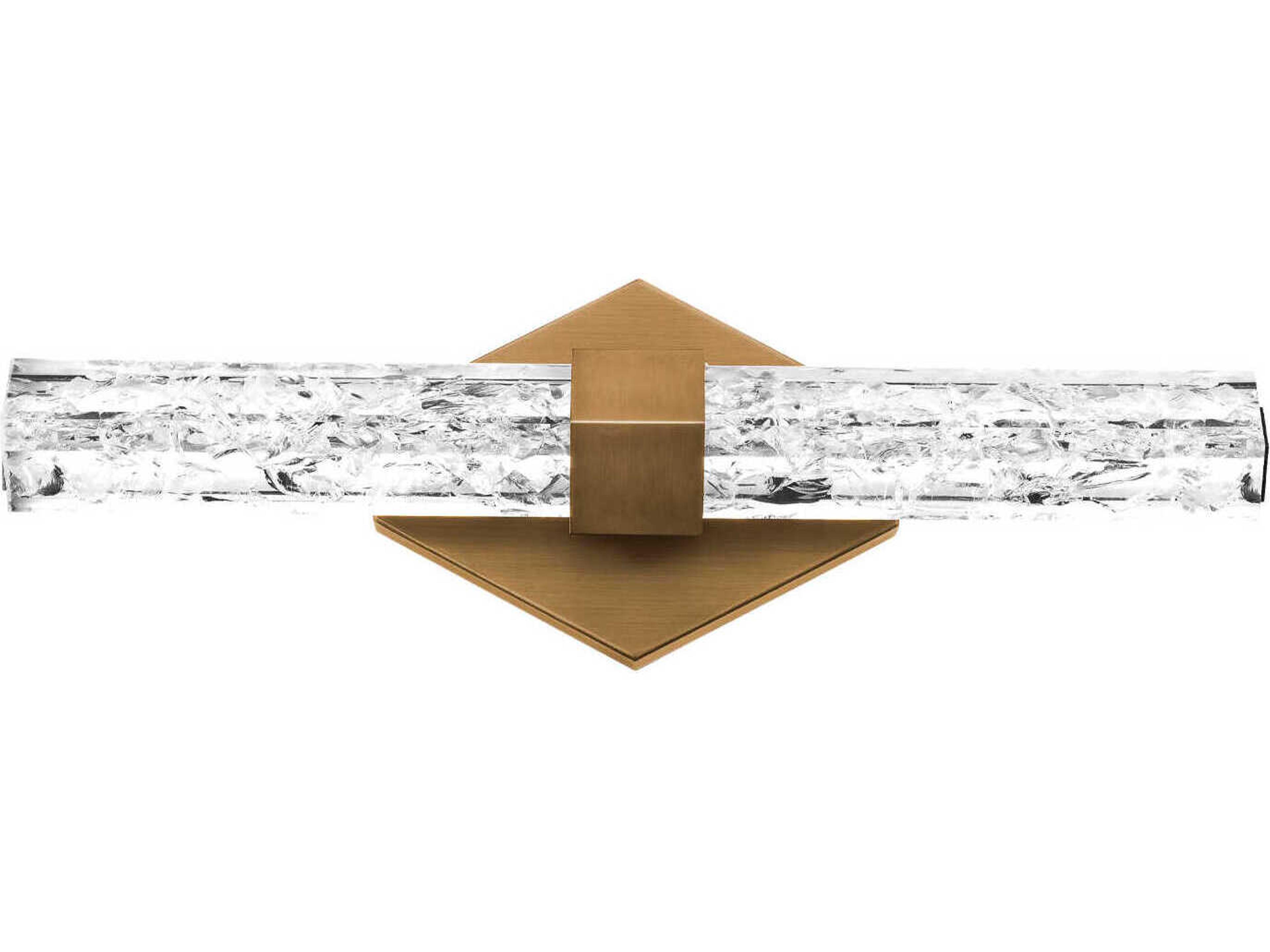 Modern Forms Regal 1-Light Aged Brass Crystal LED Vanity Light