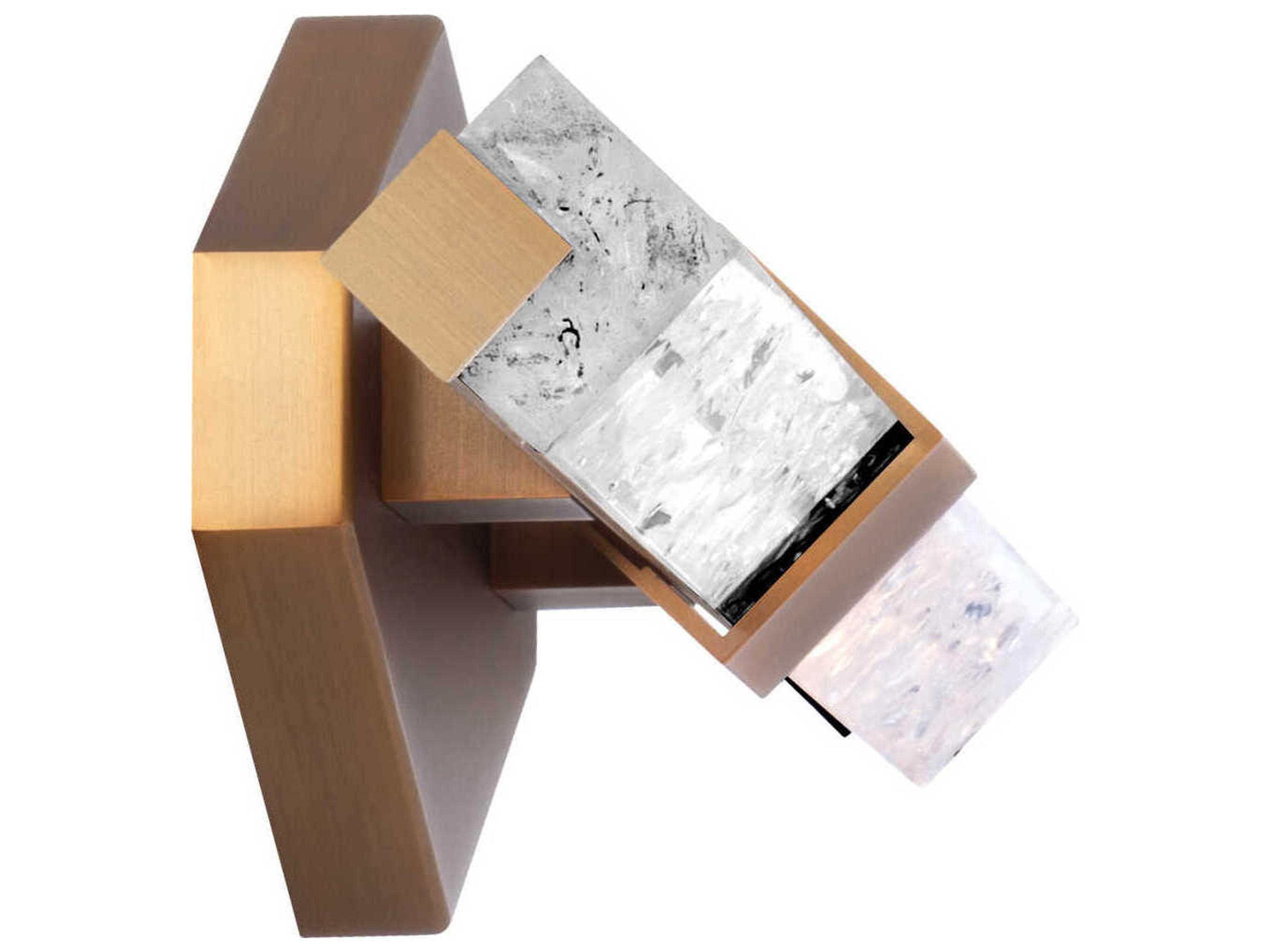 Modern Forms Regal 1-Light Aged Brass Crystal LED Vanity Light