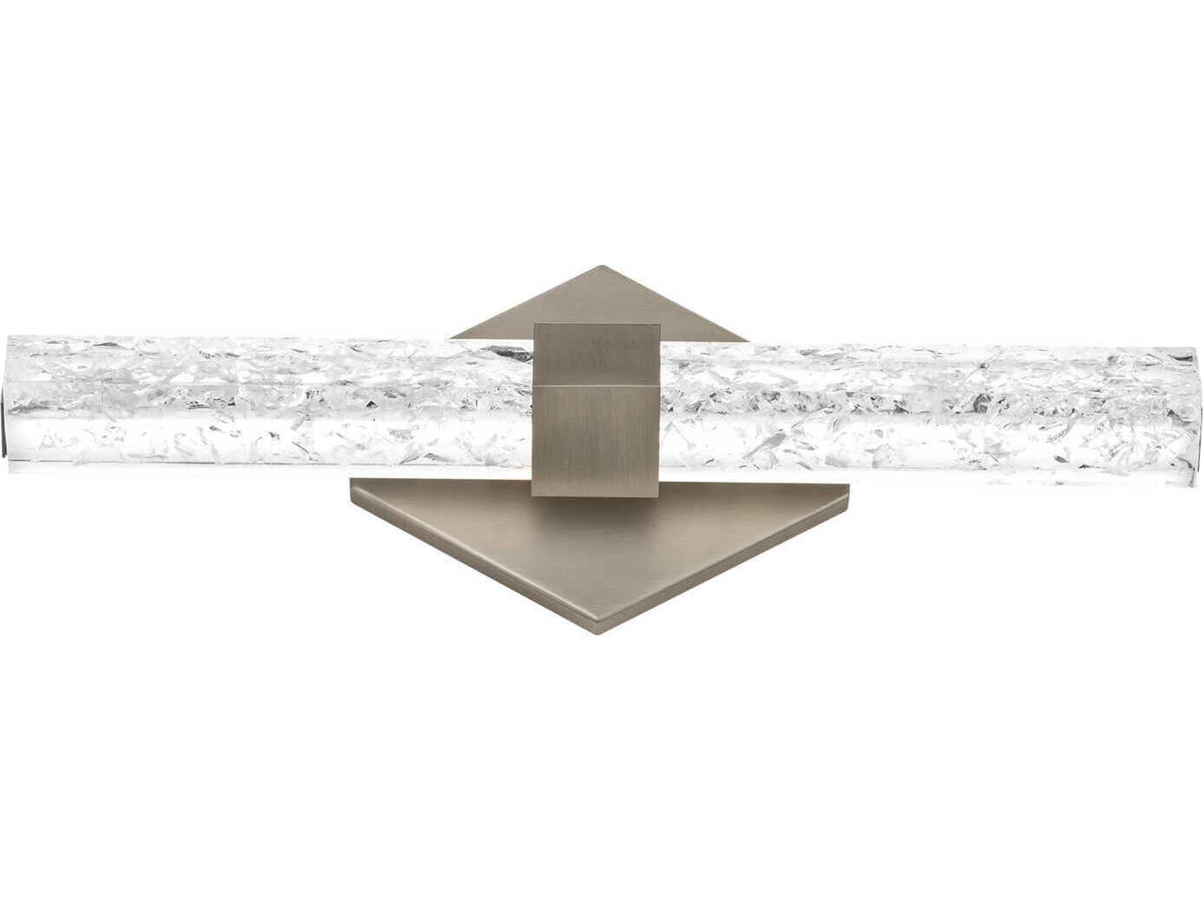 Modern Forms Regal 1-Light Brushed Nickel Crystal LED Vanity Light