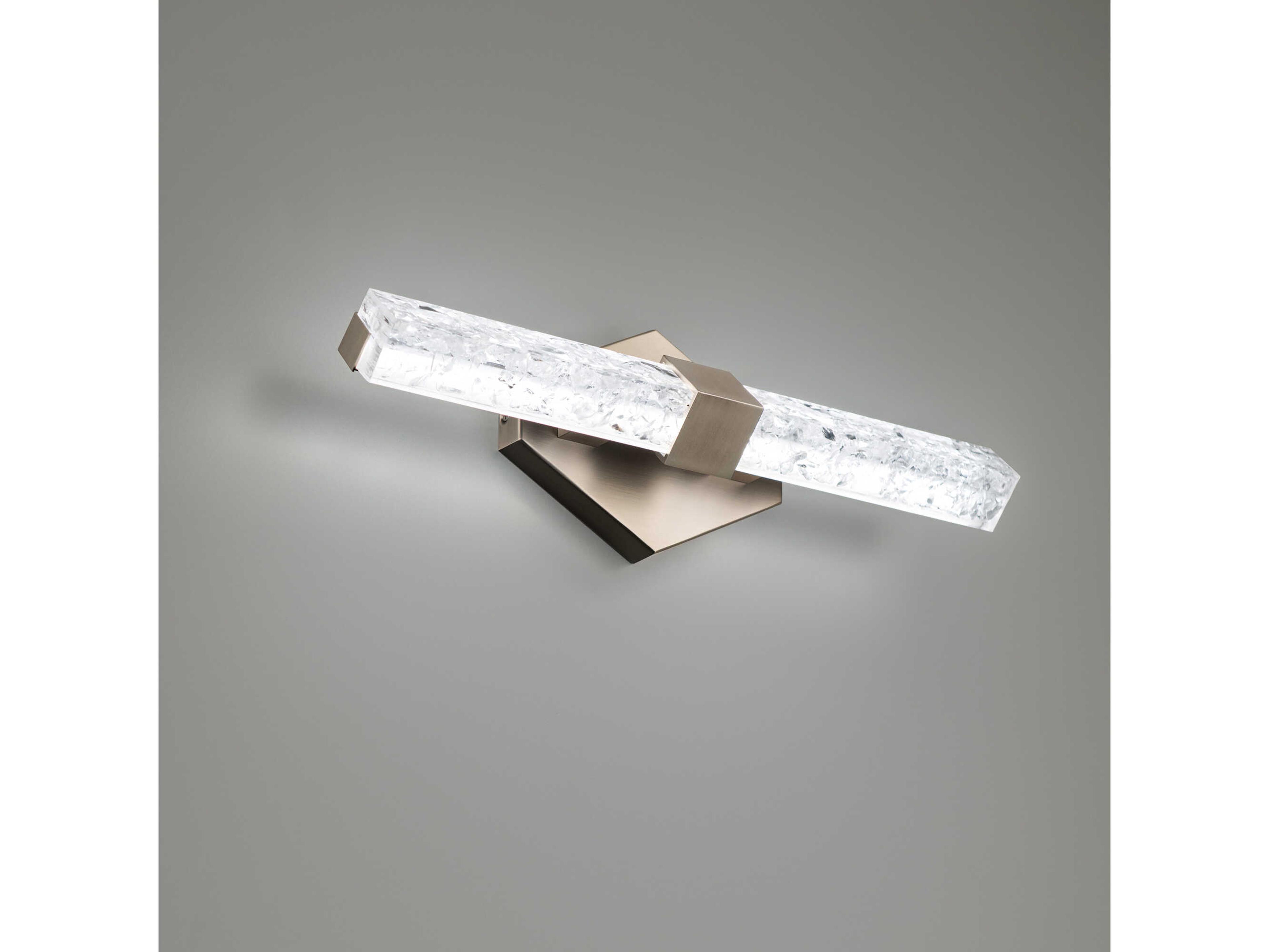 Modern Forms Regal 1-Light Brushed Nickel Crystal LED Vanity Light